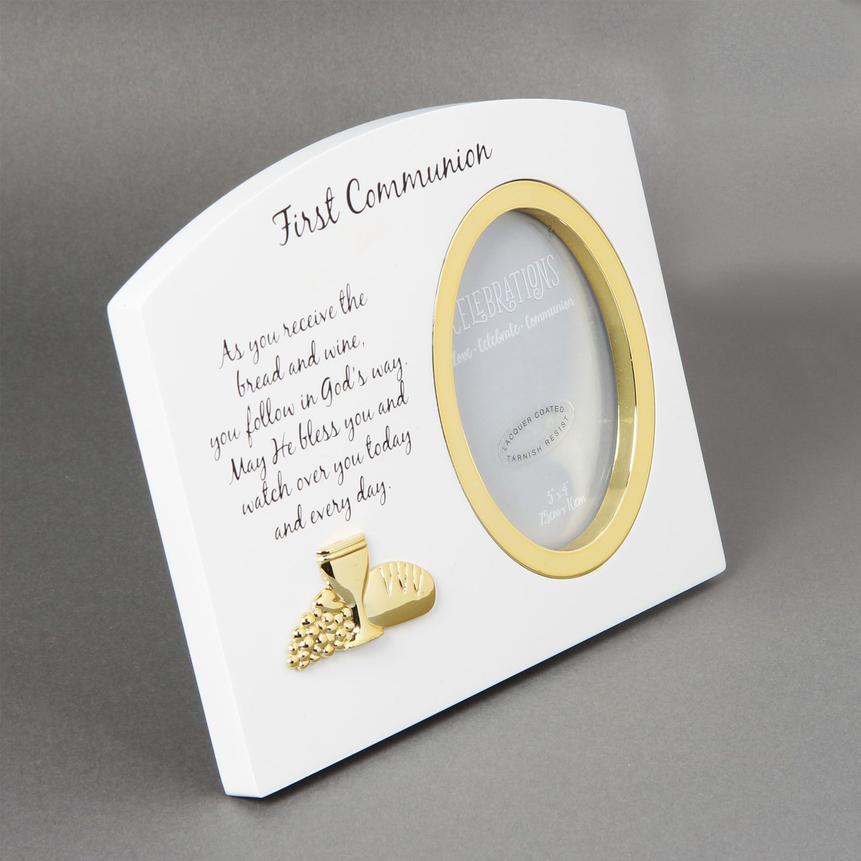 Photo Frame White 1st Communion 3x4