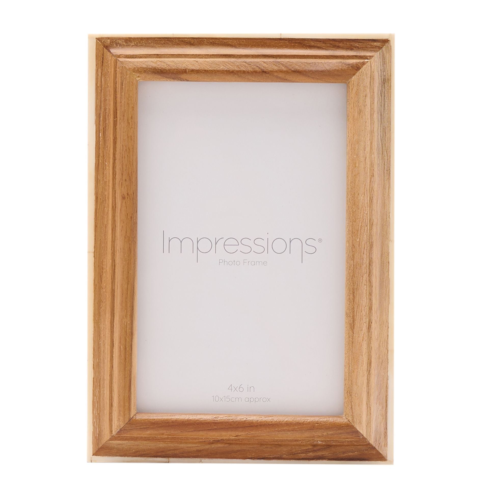 Impressions Wooden Photo Frame with White Trim 4" x 6"