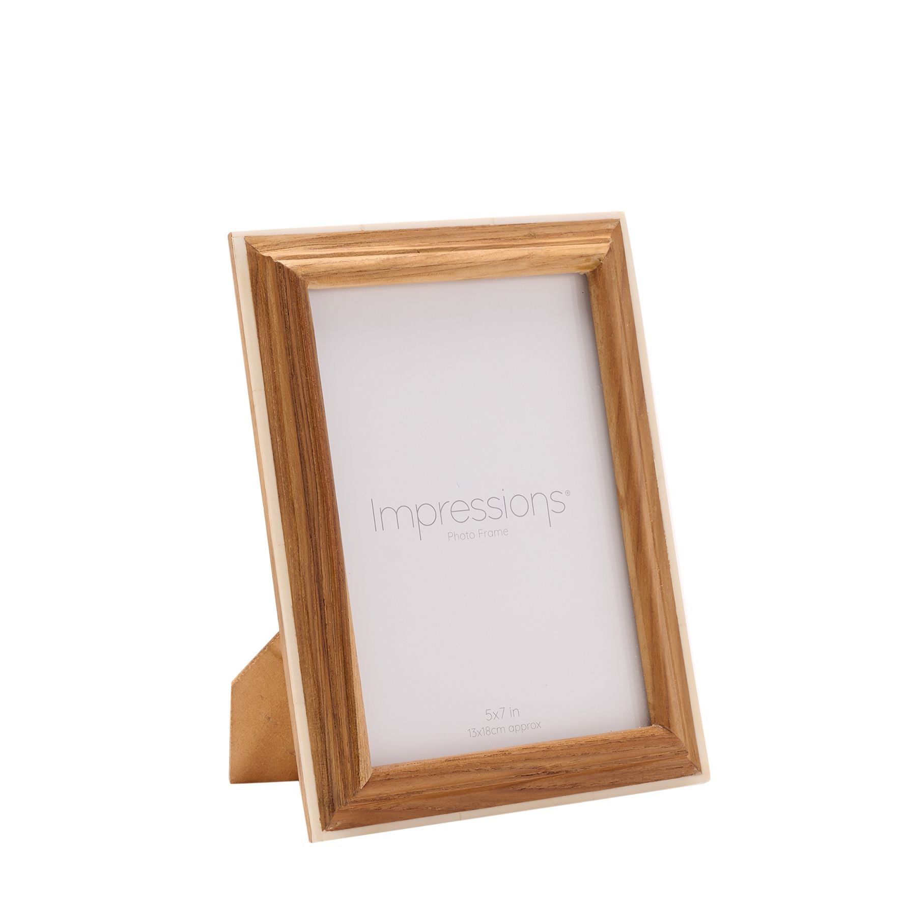 Impressions Wooden Photo Frame with White Trim 5" x 7"