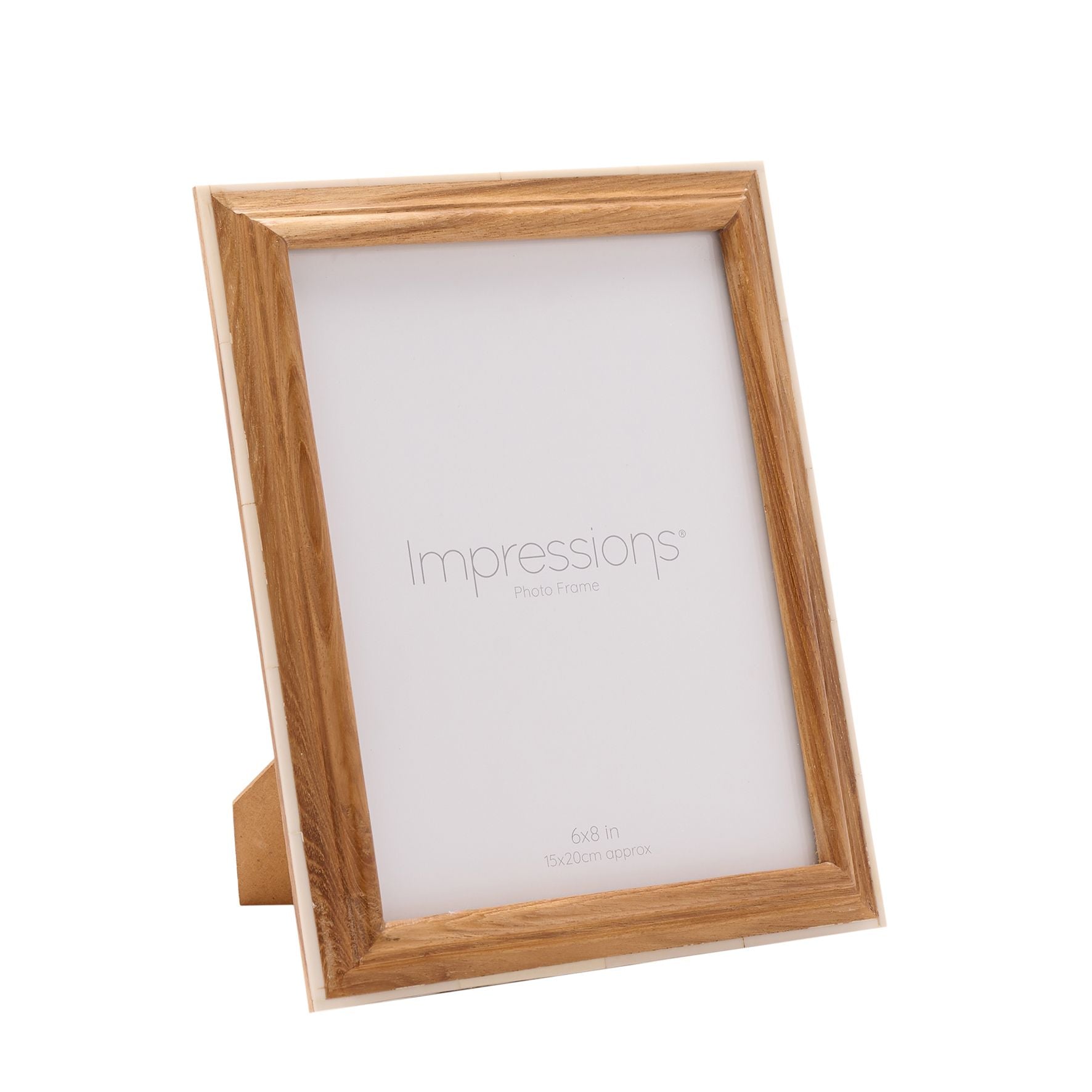 Impressions Wooden Photo Frame with White Trim 6" x 8"