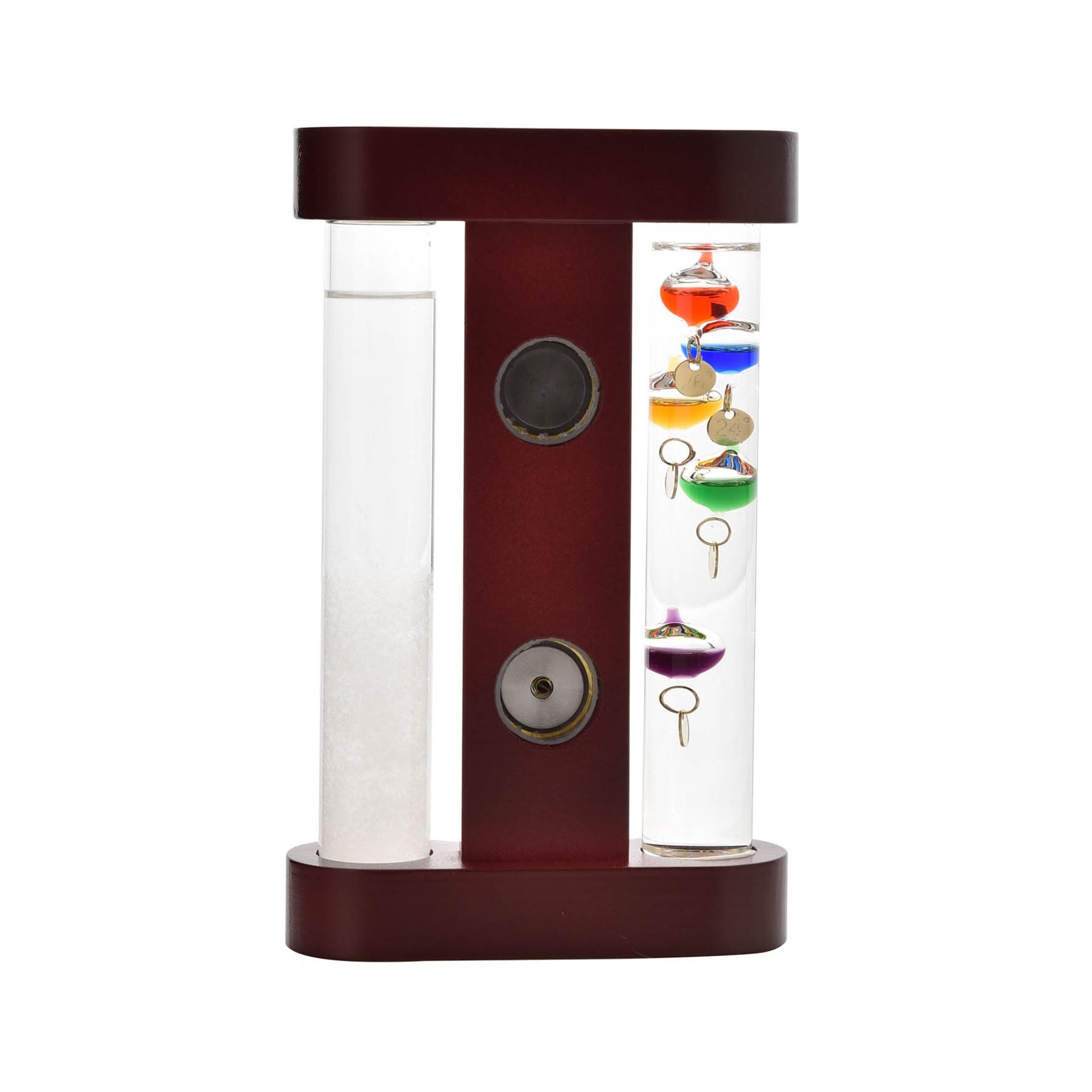 Galileo Thermometer & Storm Glass -18cm Multi Col 5 bulb