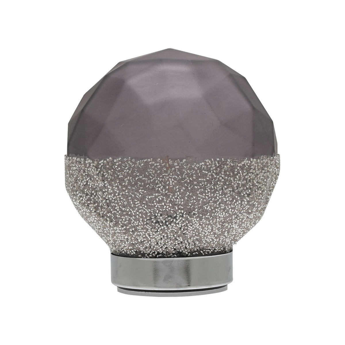 Hestia Cool Grey Glass LED Light 16cm