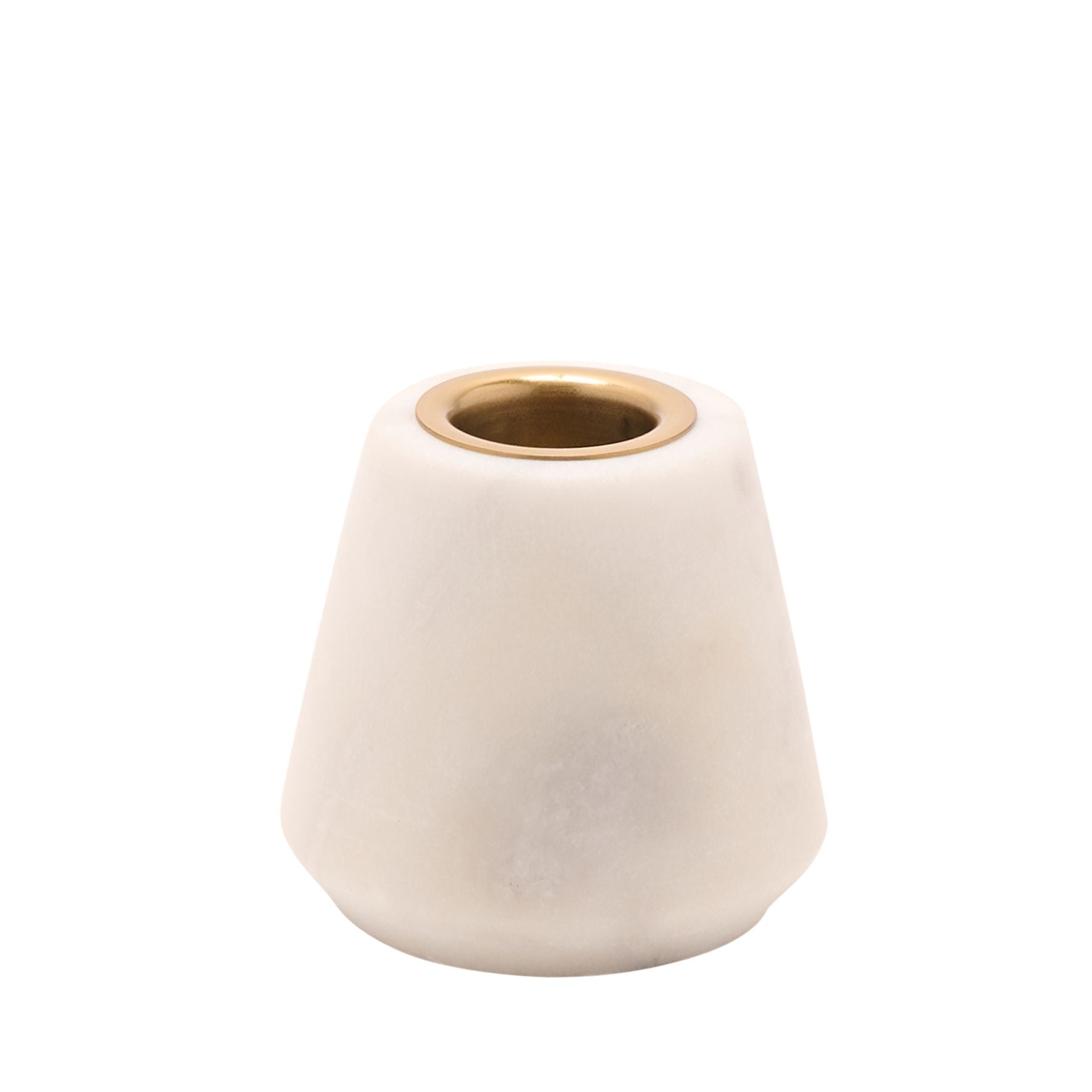 Hestia Marble Candle Holder - White