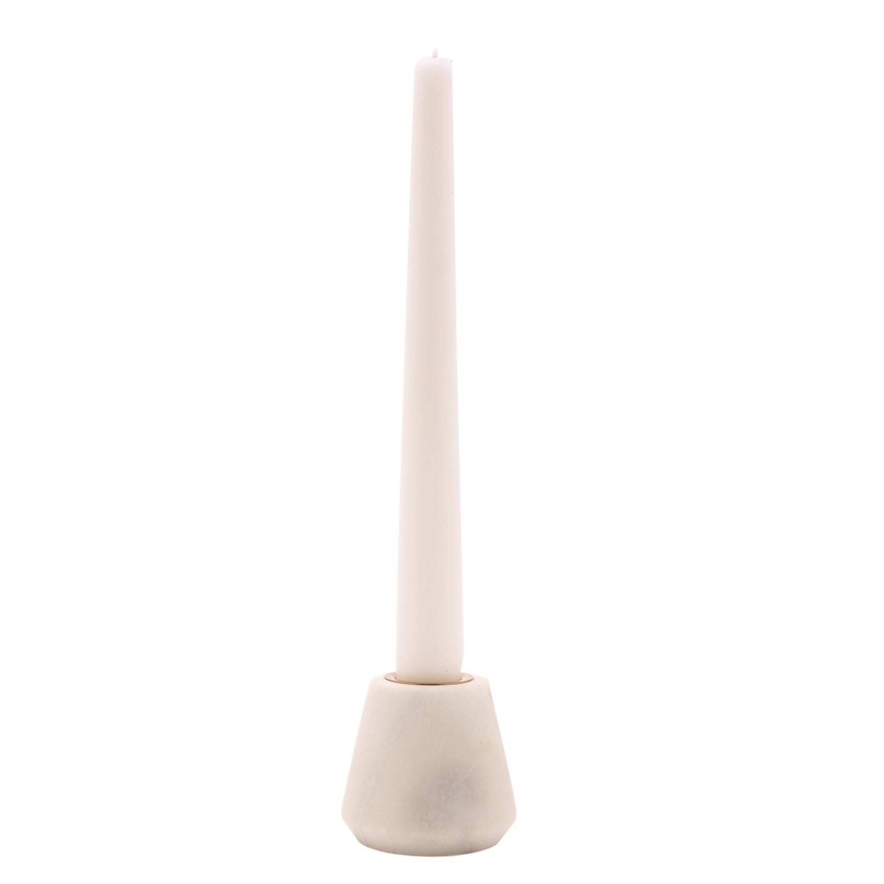Hestia Marble Candle Holder - White