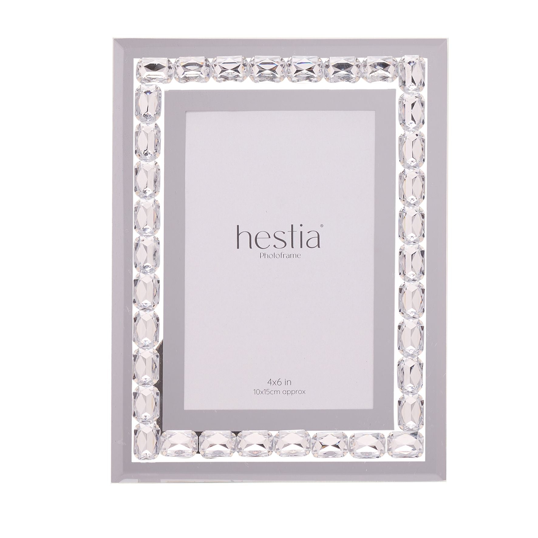 Hestia Crystal Rectangle Photo Frame 4" x 6"