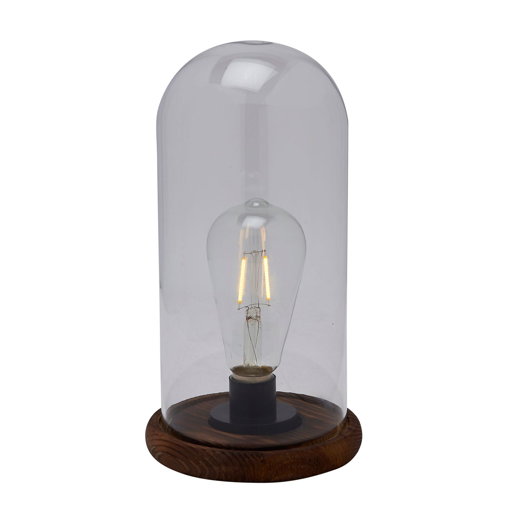 Hestia LED Light Up Glass Dome with Bulb - Large