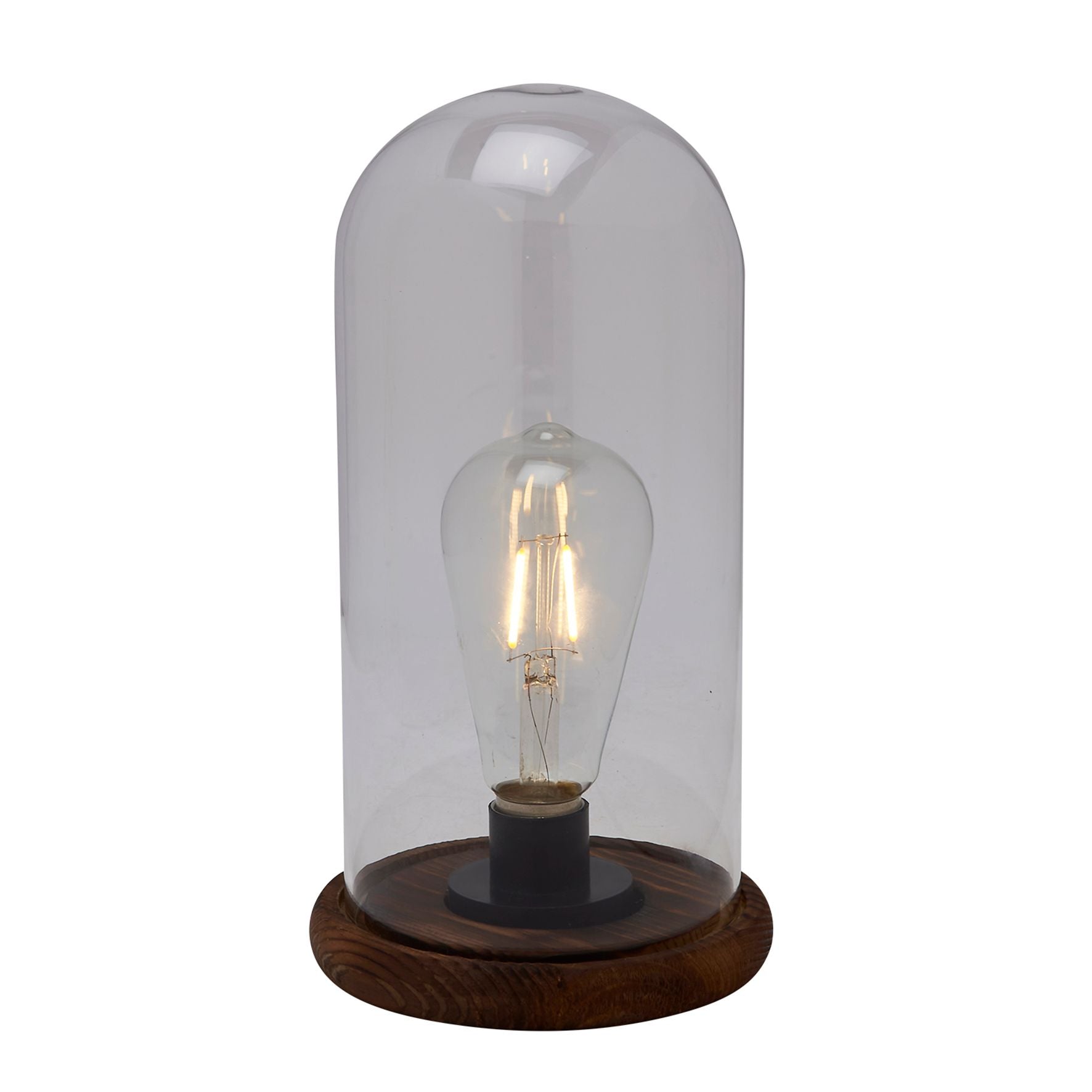 Hestia LED Light Up Glass Dome with Bulb - Large