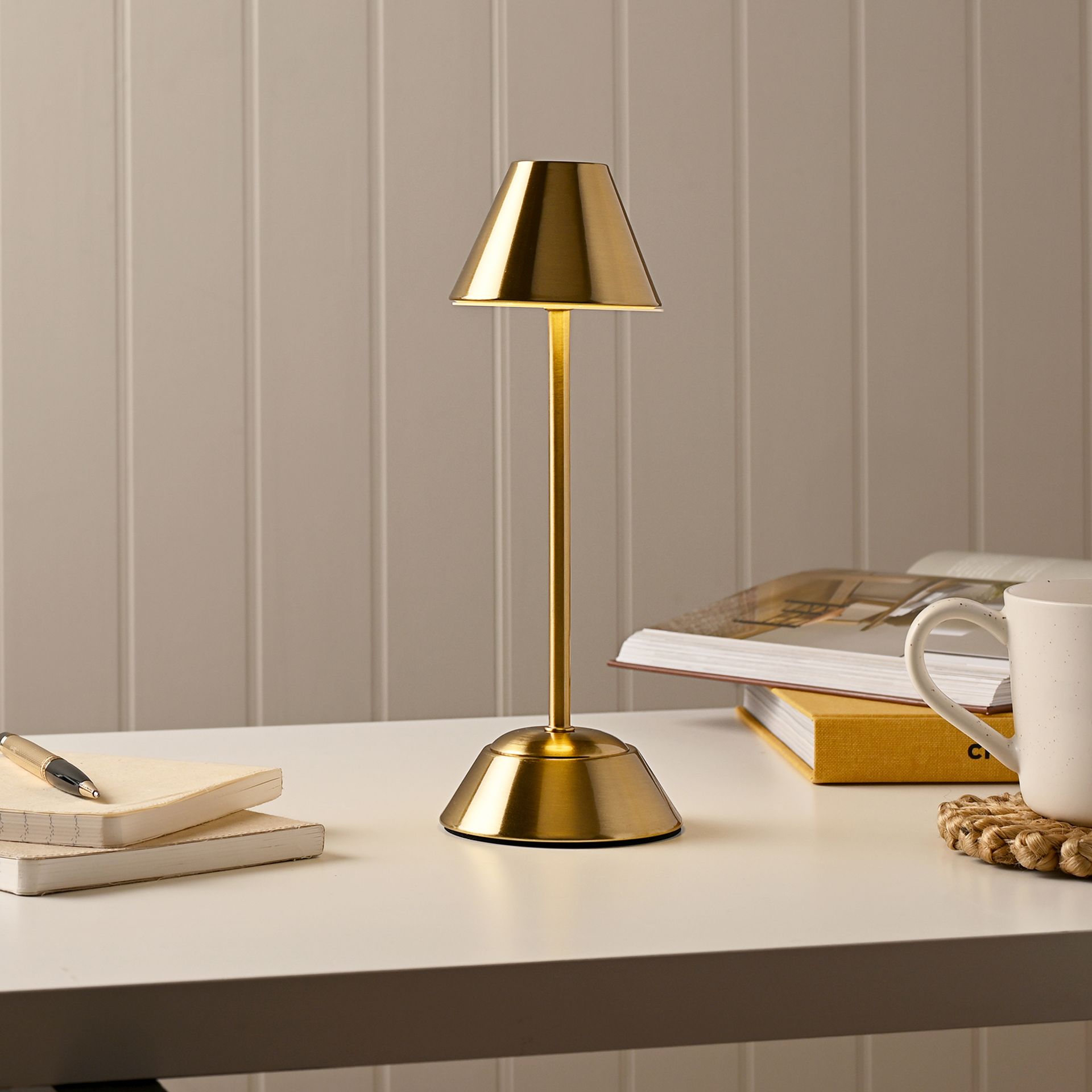 Hestia Bronze USB LED Touch Table Lamp - Medium