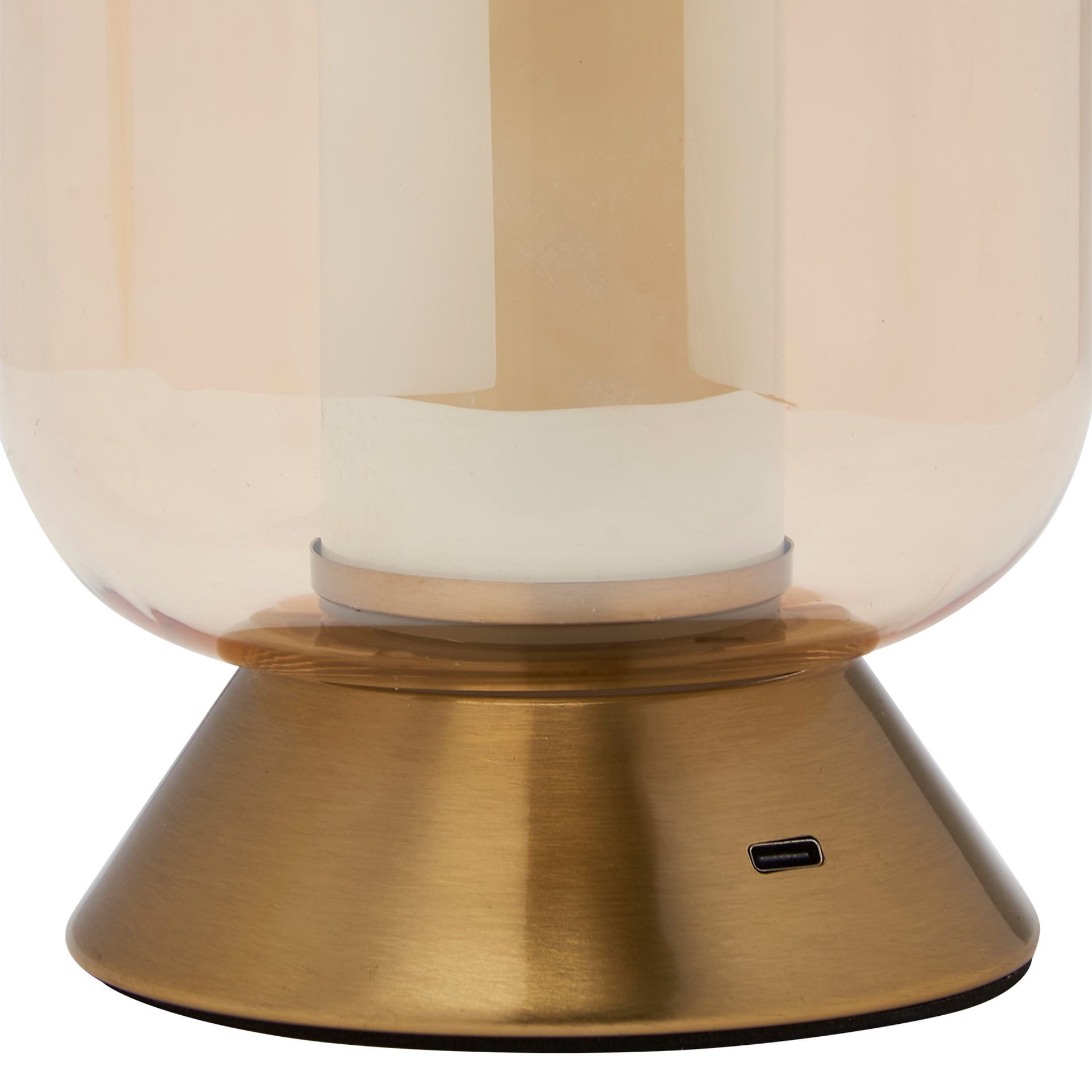 Hestia Bronze USB LED Touch Lamp - Lantern Style