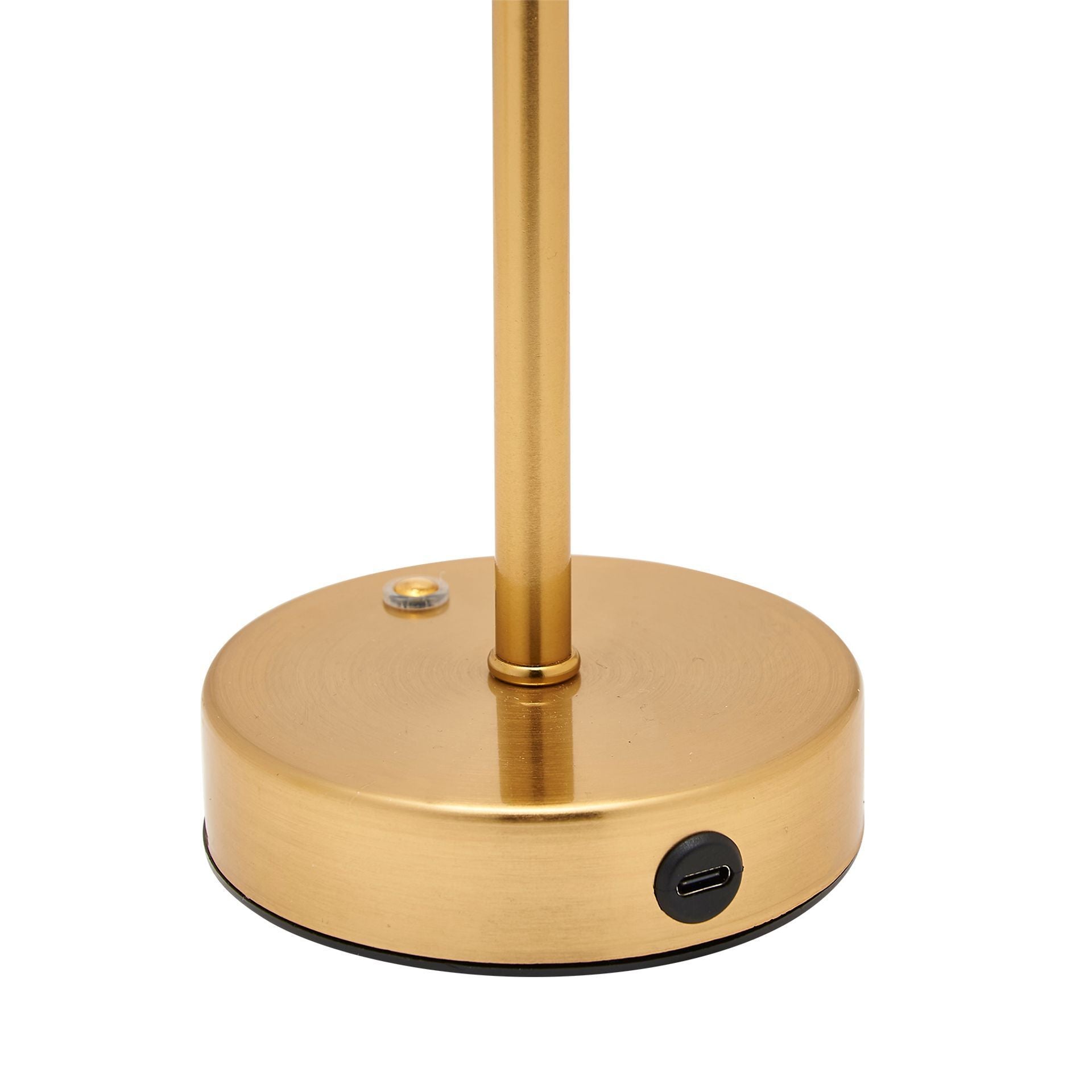 Hestia Bronze USB LED Touch Table Lamp - Glass Shade