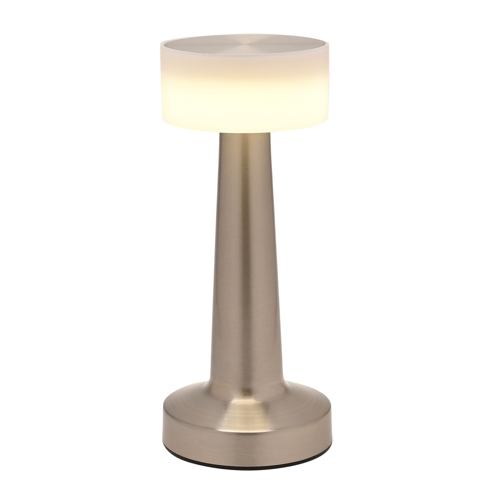 Hestia Silver USB LED Touch Table Lamp
