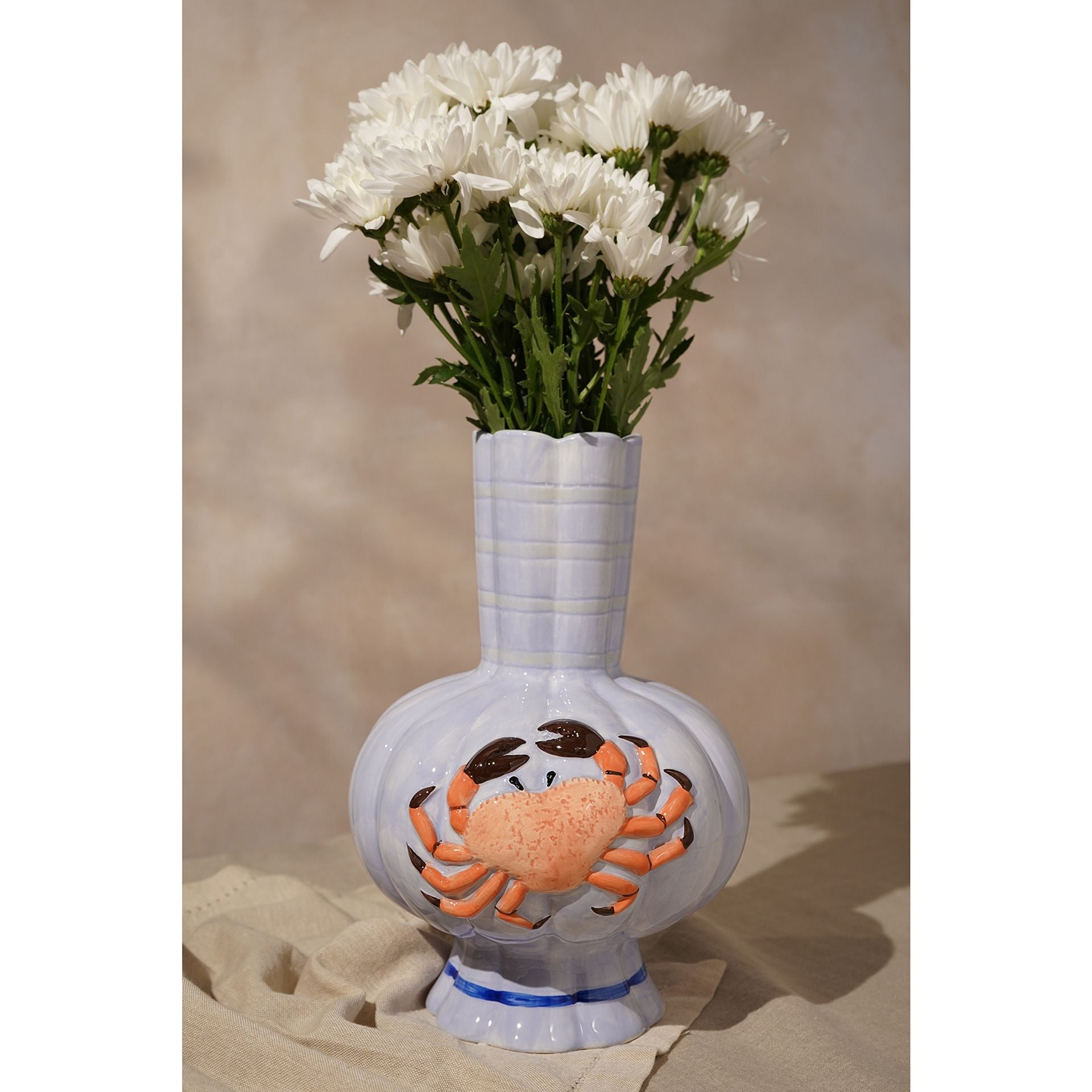 Hestia Hand Painted Crab Vase