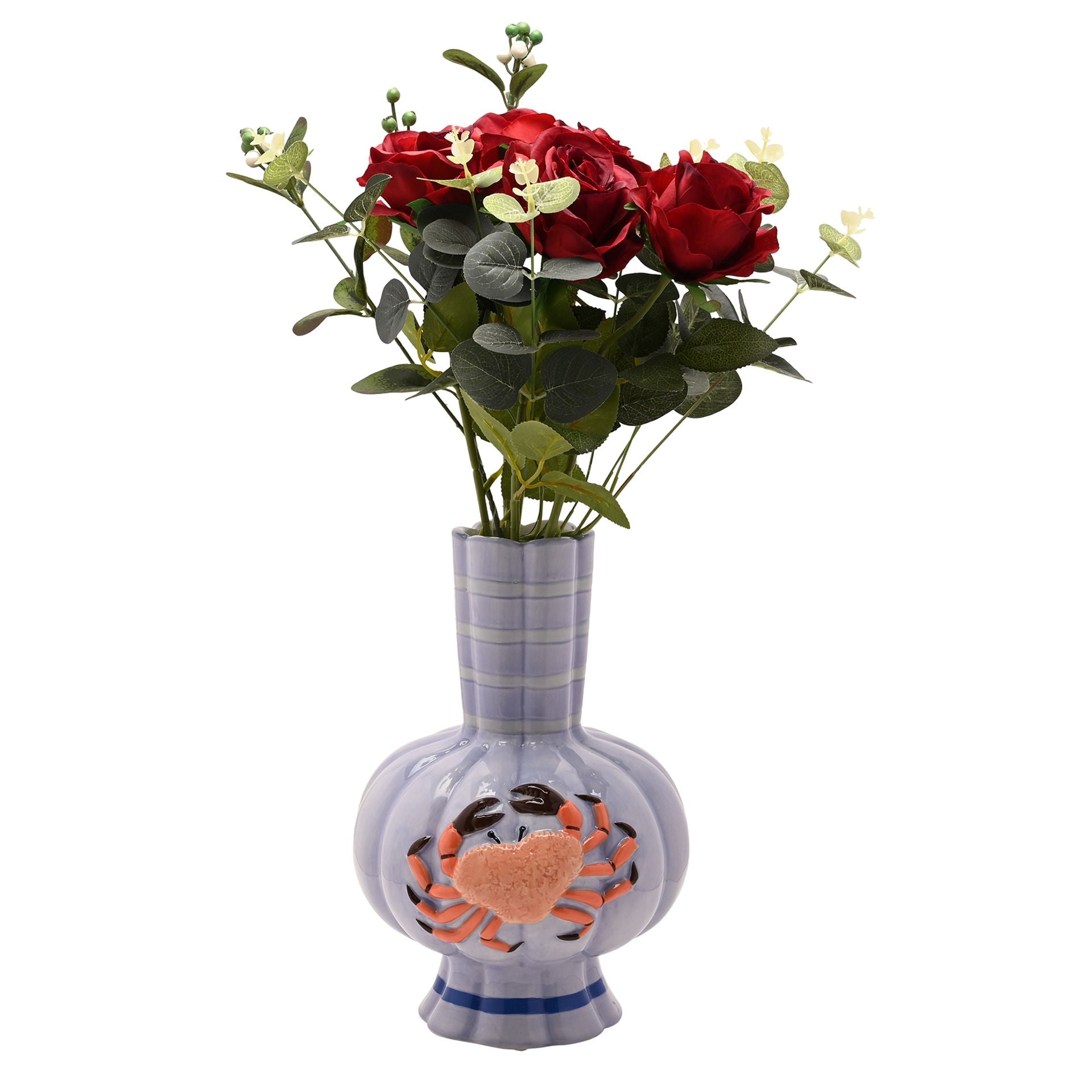 Hestia Hand Painted Crab Vase
