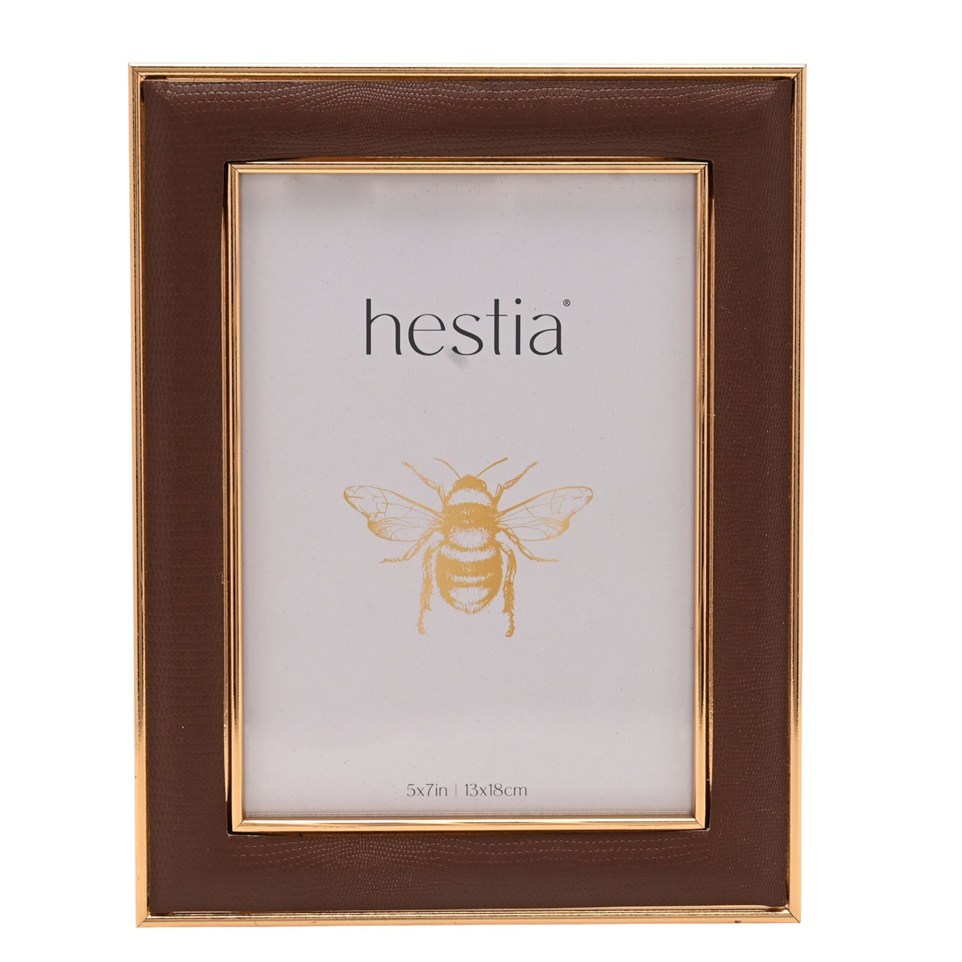 Hestia Gold Coloured Photo Frame 5" x 7"