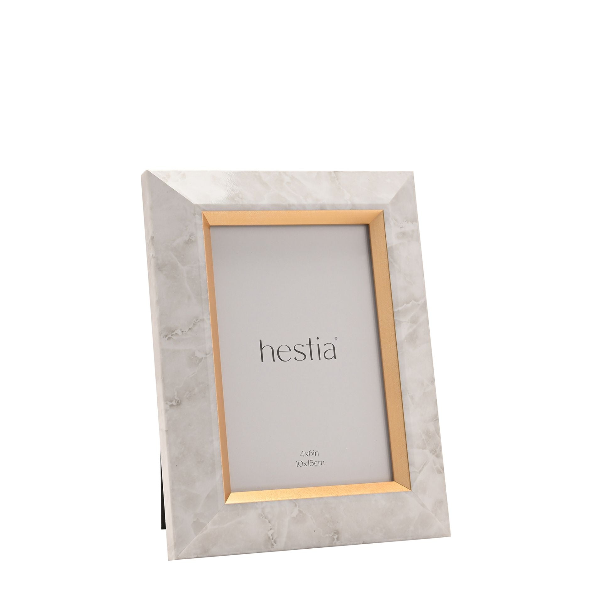 Hestia White Marble & Gold Photo Frame 4" x 6"