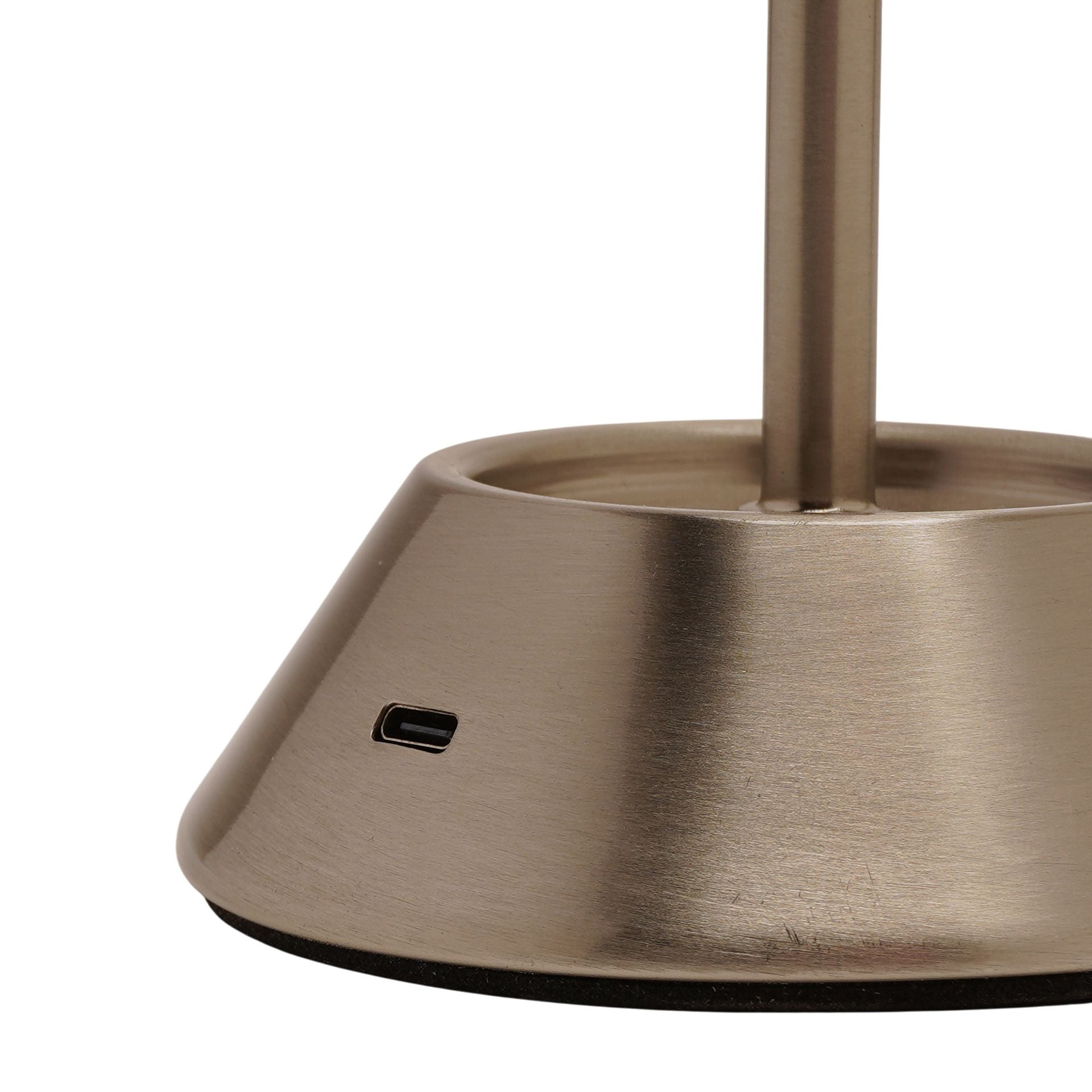 Hestia Silver USB LED Touch Table Lamp
