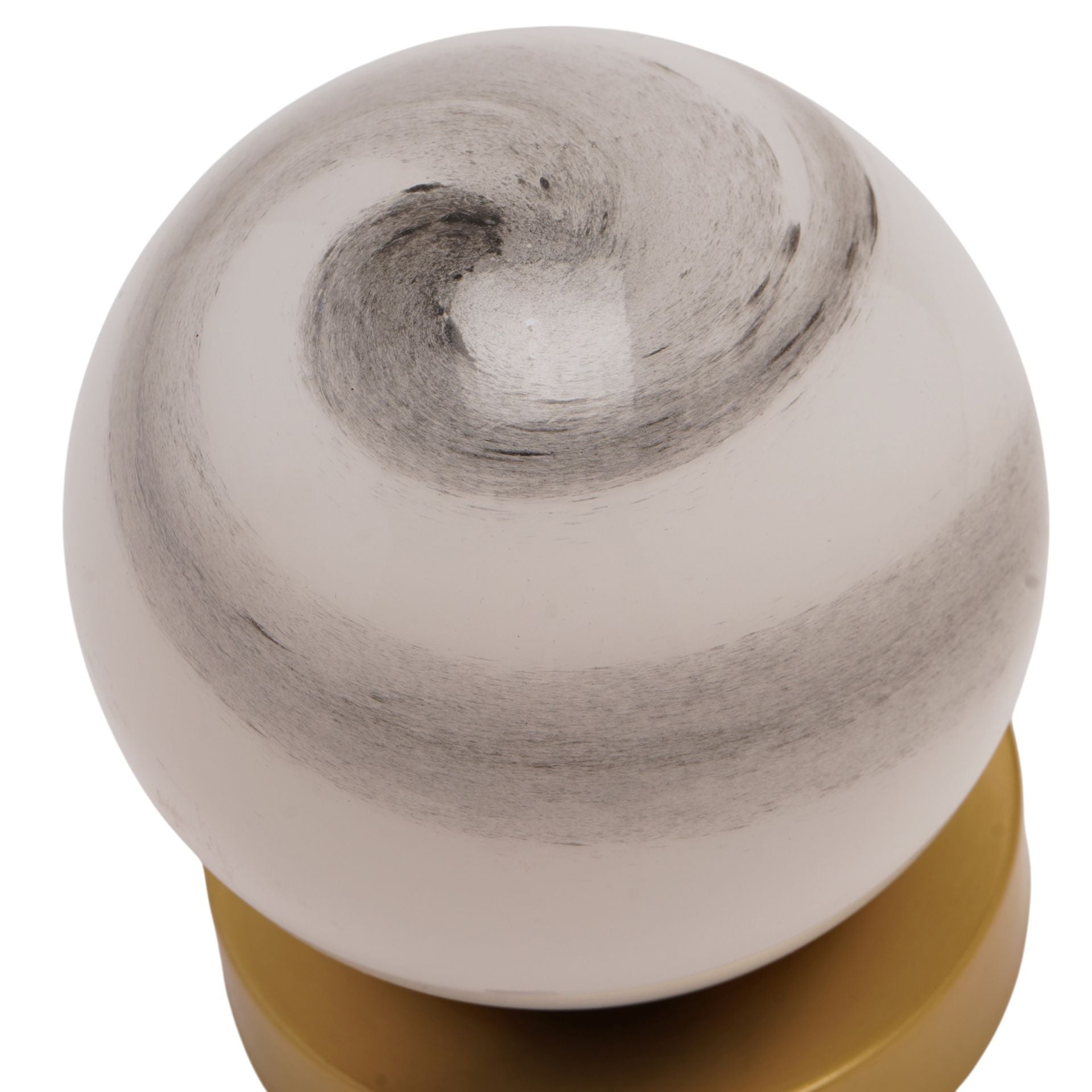 Hestia Marbled Glass Bronze Ball USB LED Touch Table Lamp