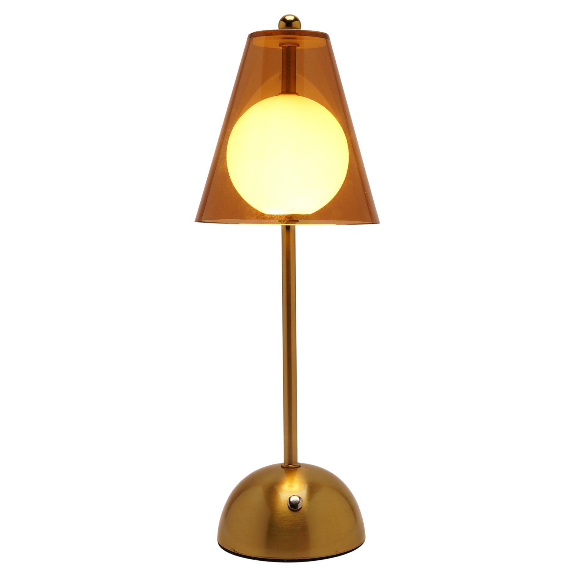 Hestia Bronze Glass Ball LED Touch Table Lamp
