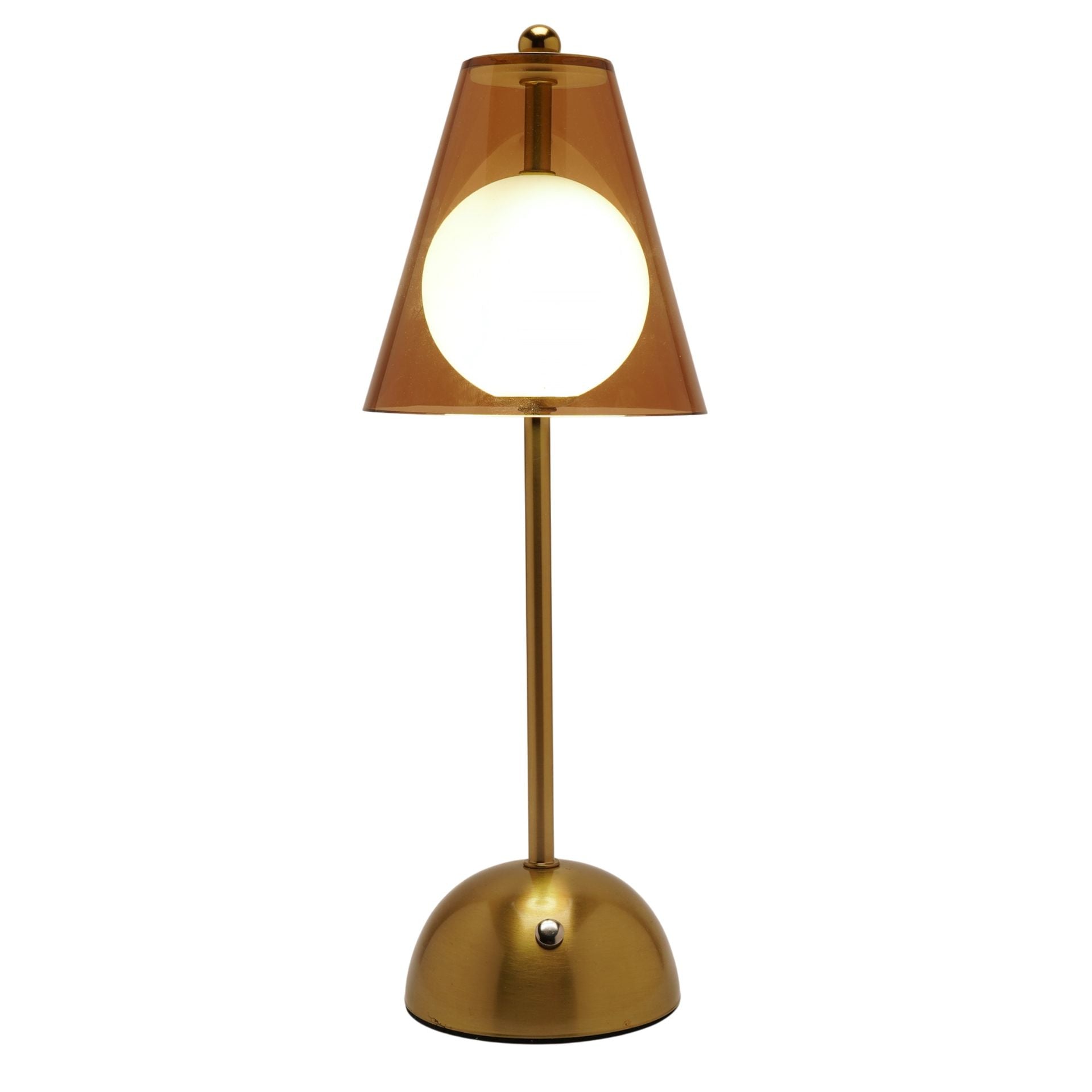 Hestia Bronze Glass Ball LED Touch Table Lamp