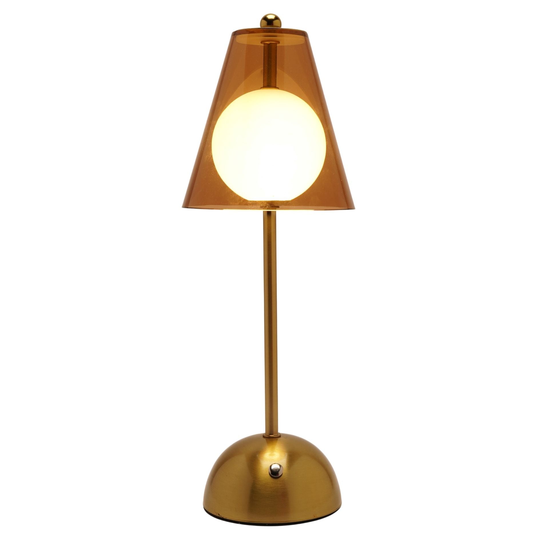 Hestia Bronze Glass Ball LED Touch Table Lamp