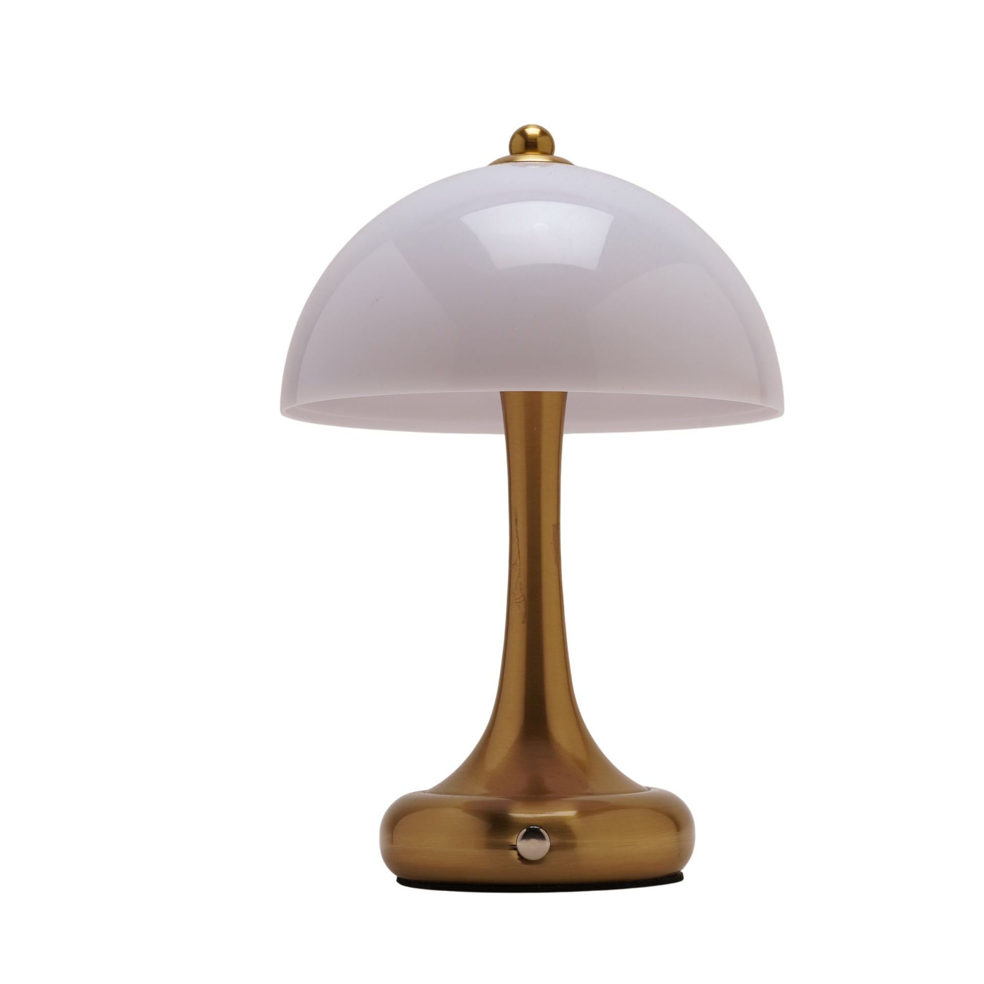 Hestia Bronze Domed Opaque Glass USB LED Touch Table Lamp