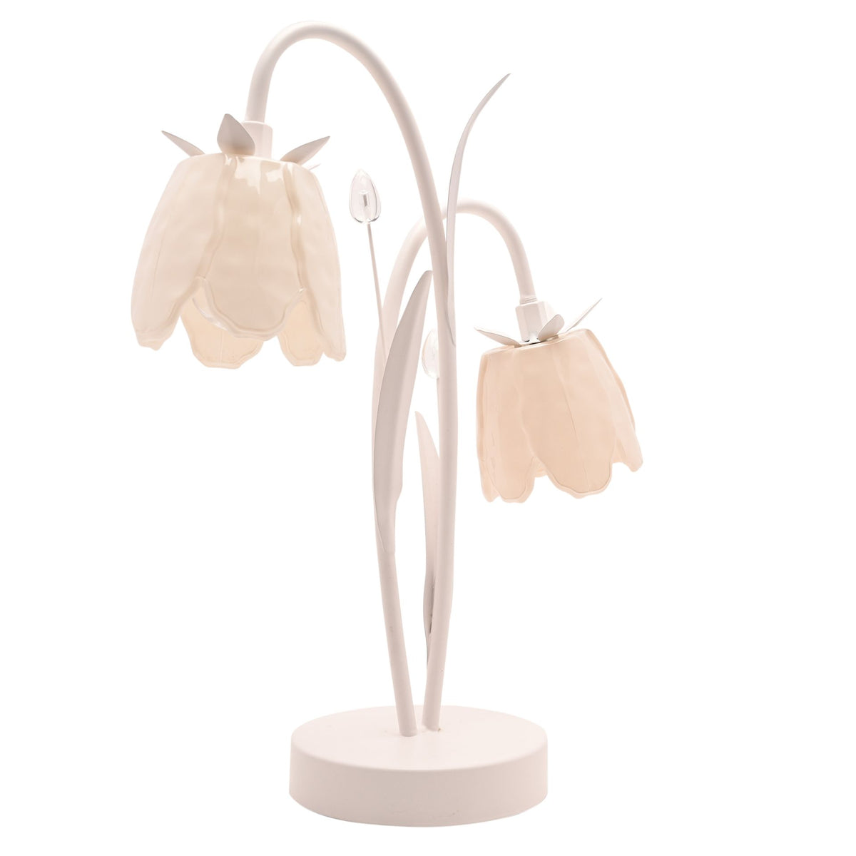 Hestia Floral 2 Stem LED Table Lamp - Cream