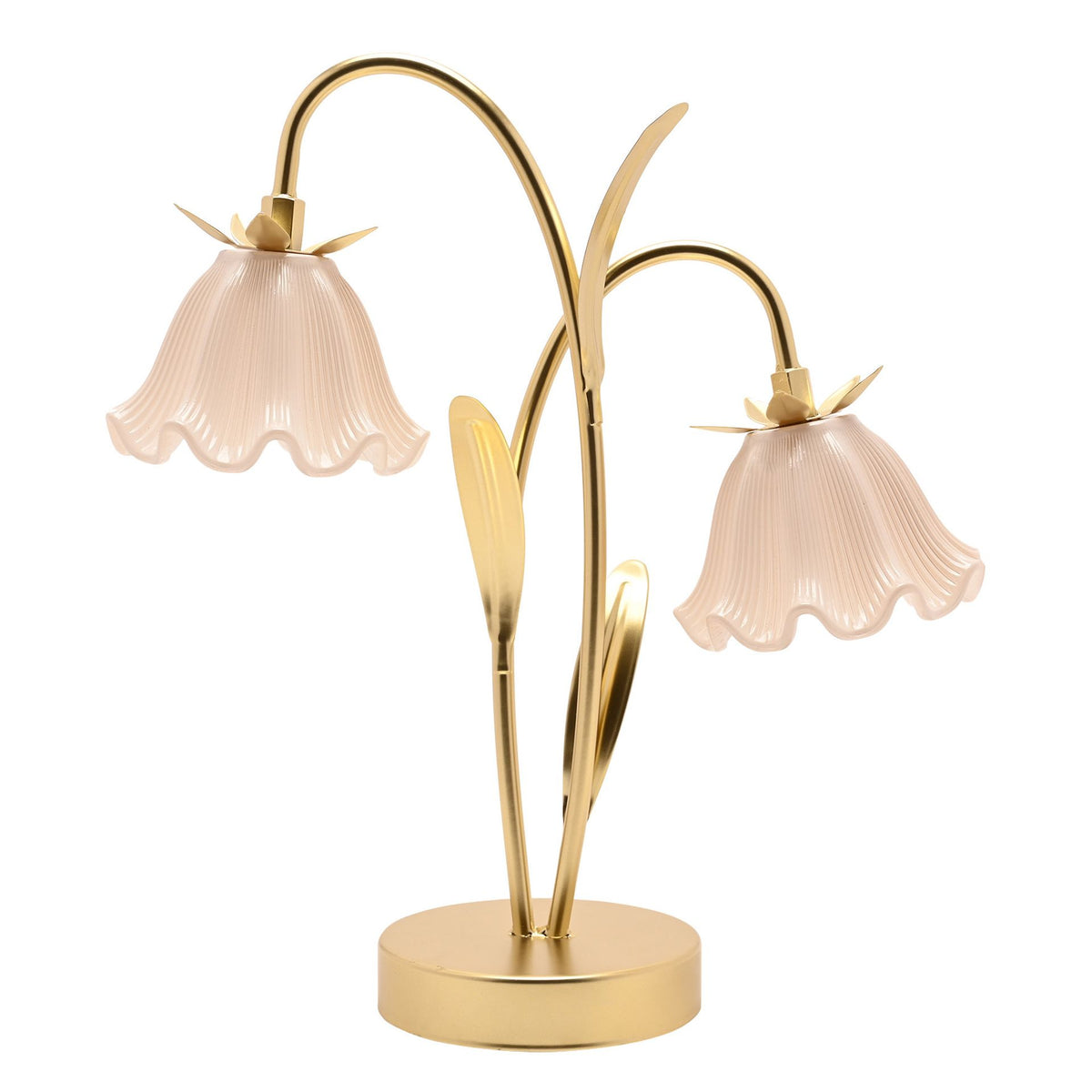 Hestia Floral 2 Stem LED Table Lamp - Gold