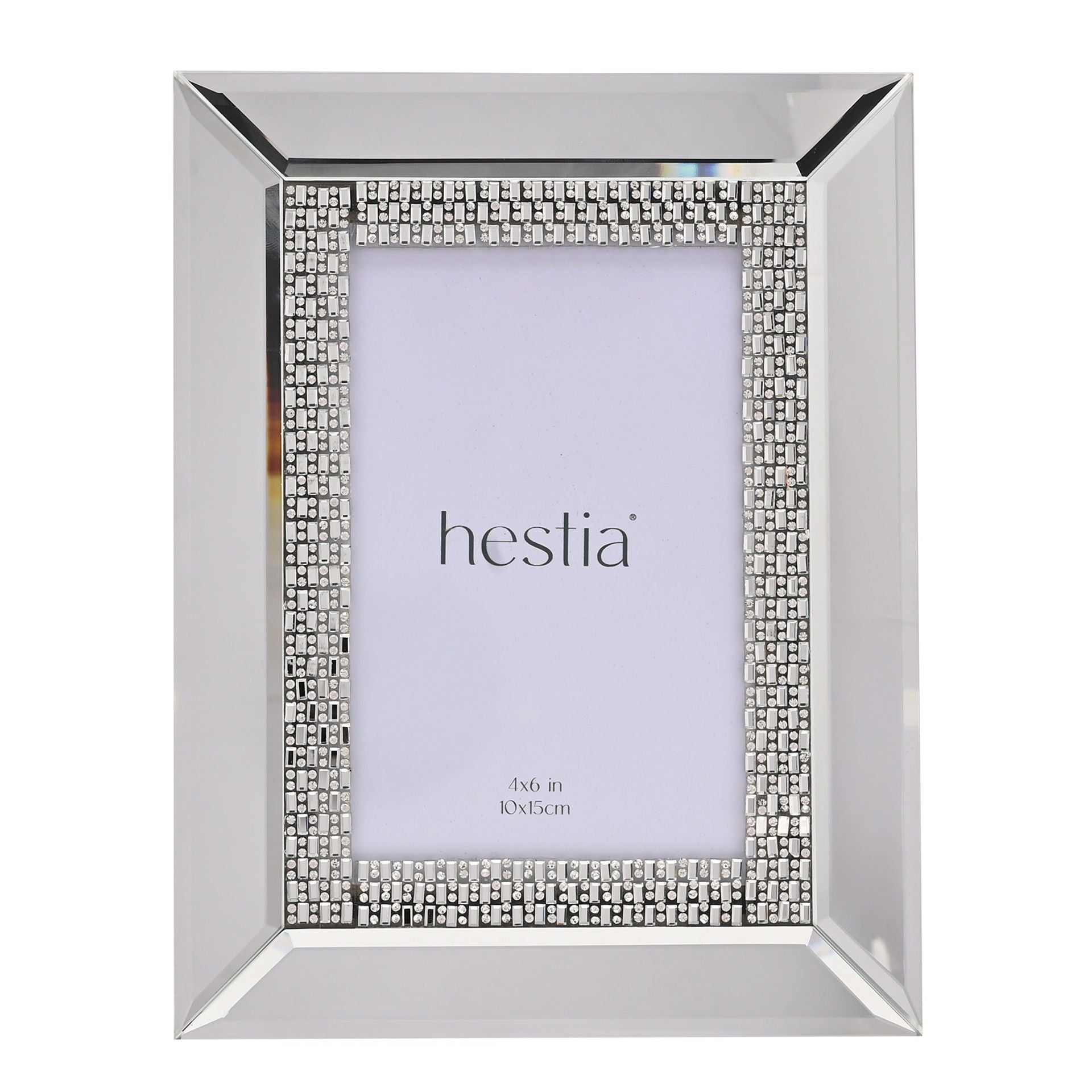 Hestia Diamante Glass Photo Frame 4" x 6"
