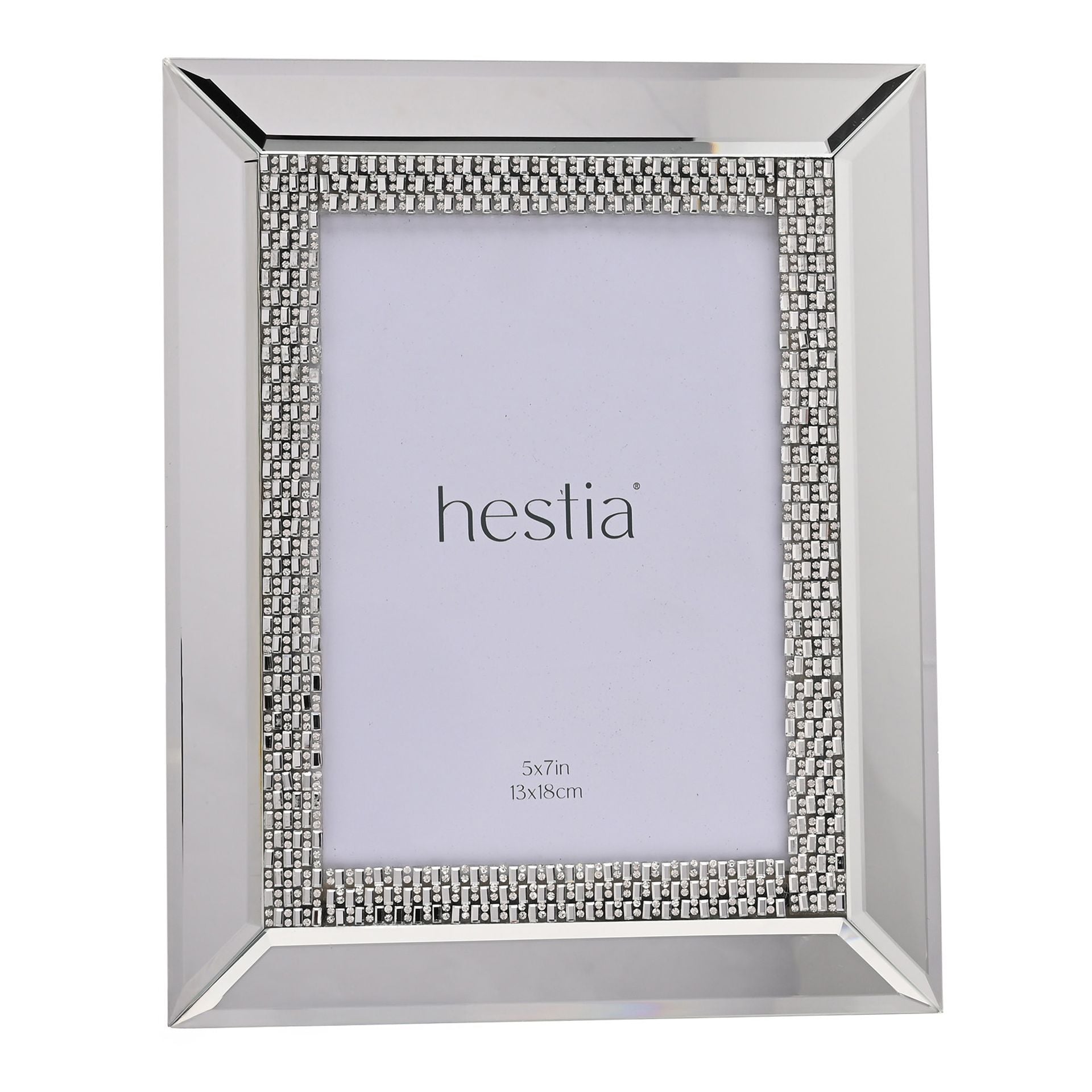 Hestia Diamante Glass Photo Frame 5" x 7"