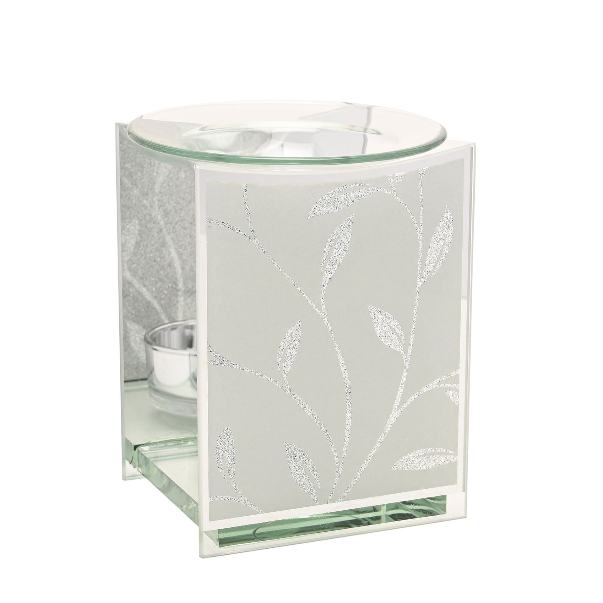Hestia Glitter Leaf Design Oil Burner