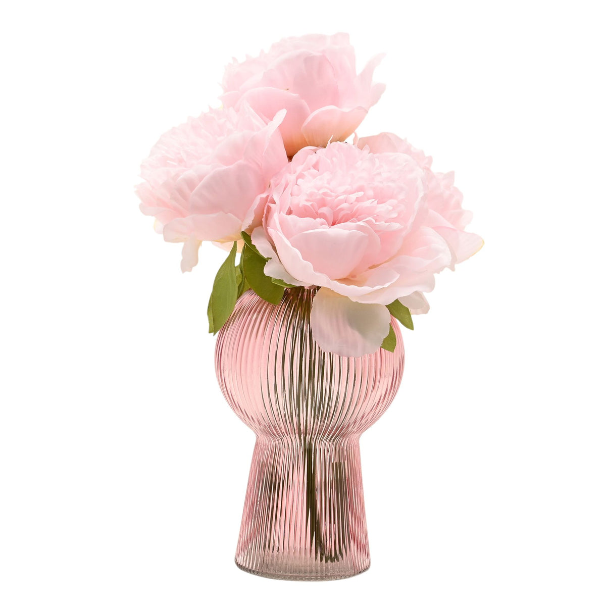 Hestia Pink Glass Balloon Shaped Vase 18cm