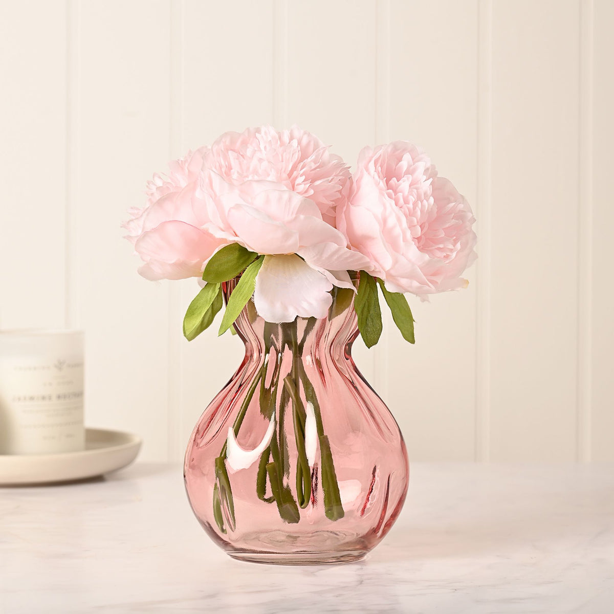 Hestia Pink Ruffled Vase 18cm
