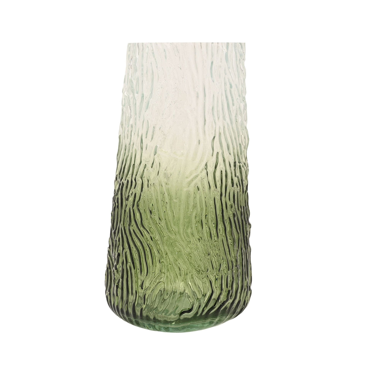 Hestia Ombre Green& Clear Vase 23cm