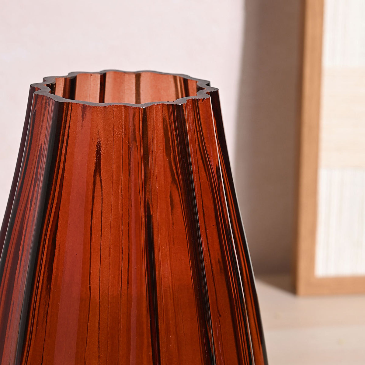 Hestia Glass Vase - Amber