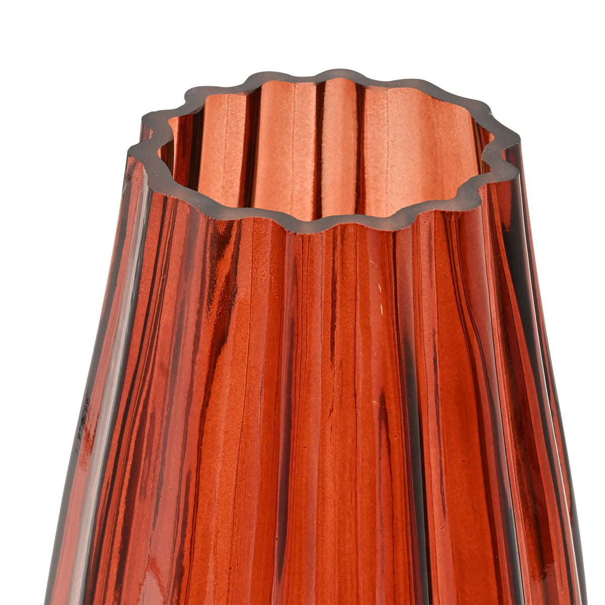 Hestia Glass Vase - Amber