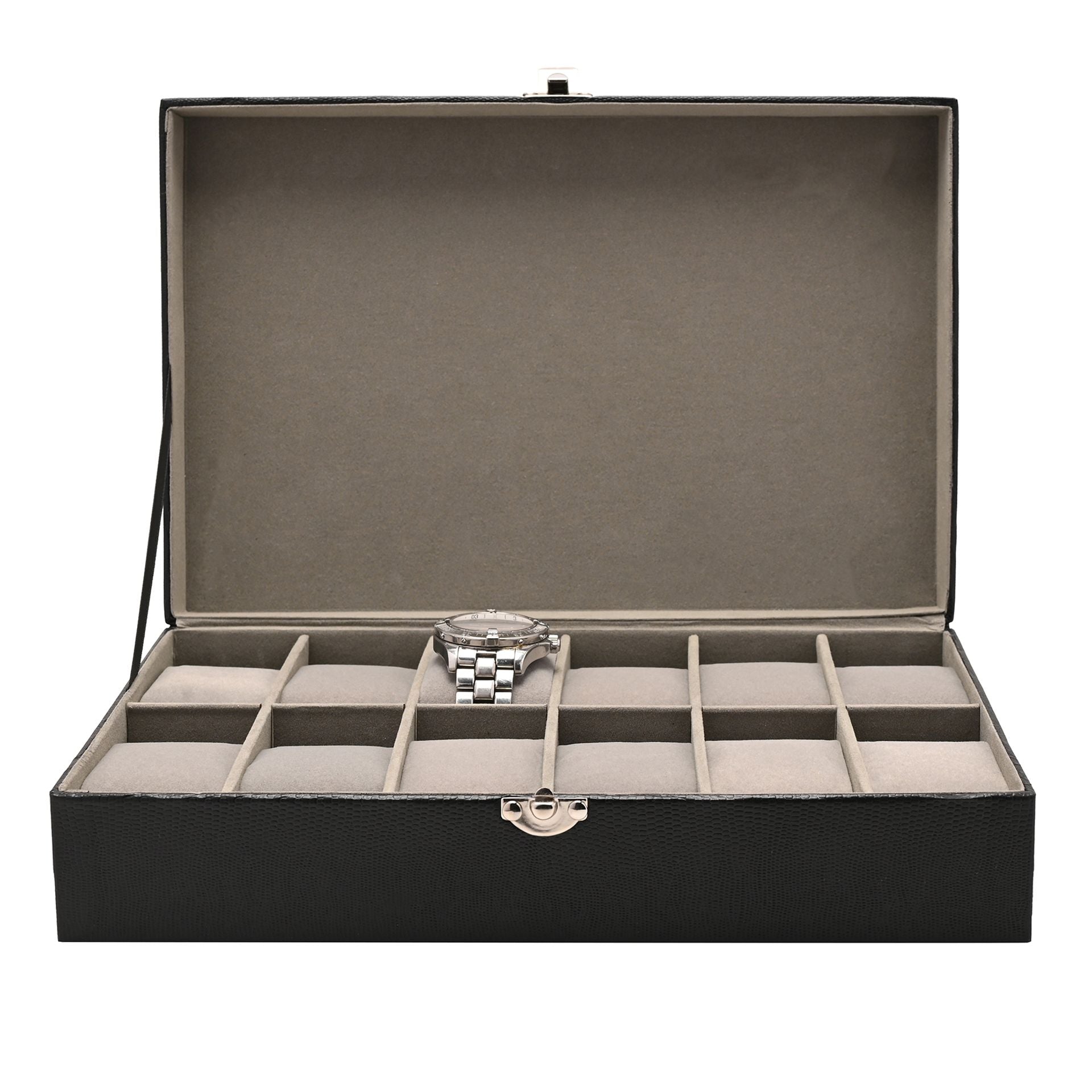 Harvey Makin Lizard Vinyl Watch Box Holds 12 Watches
