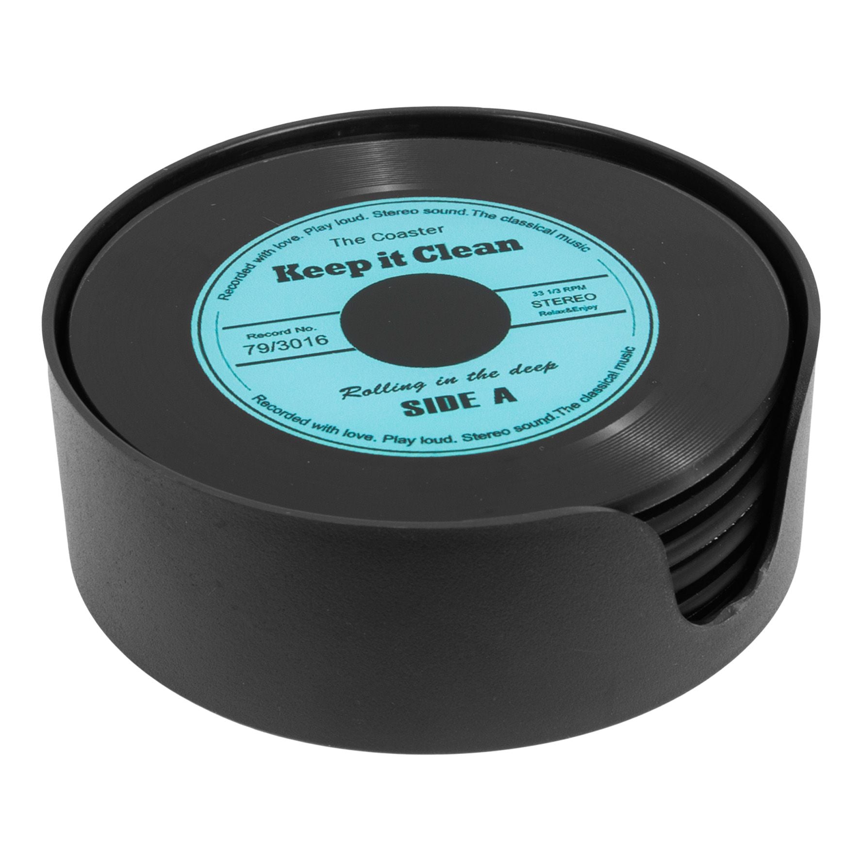 Harvey Makin Set of 6 Glass Record Coasters