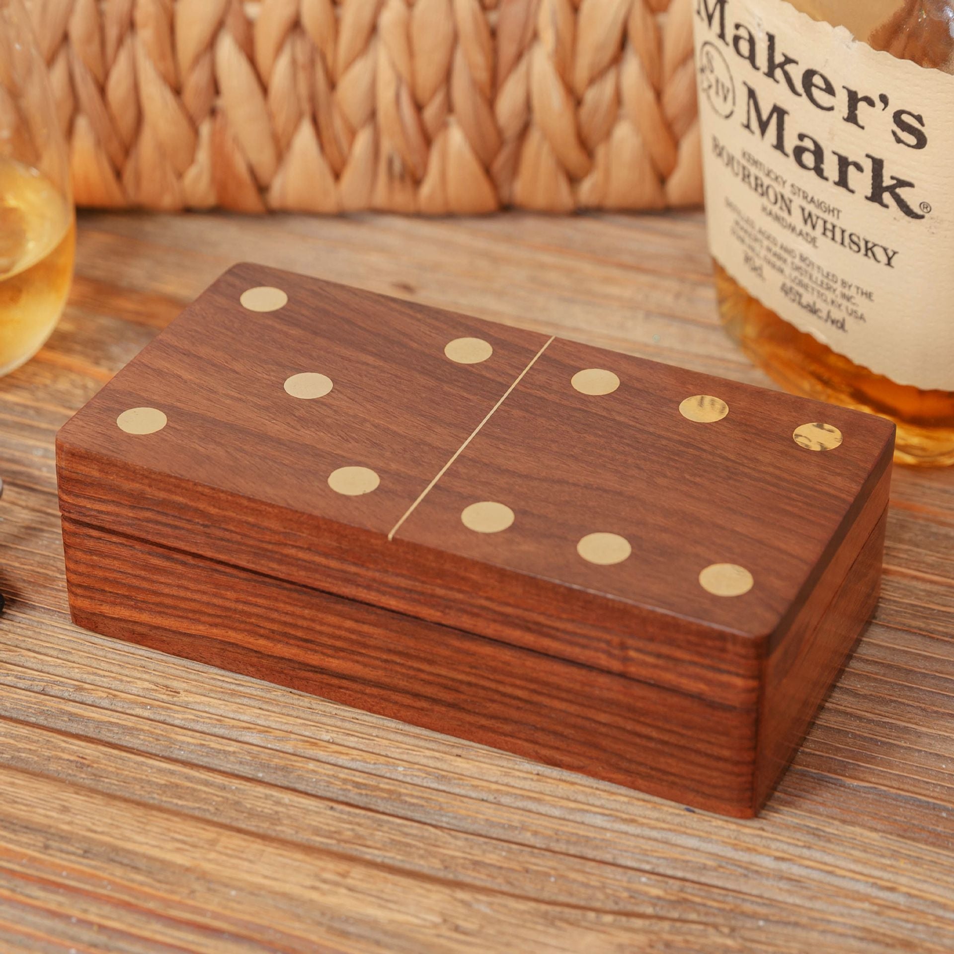 Harvey Makin Dominoes In Wooden Box