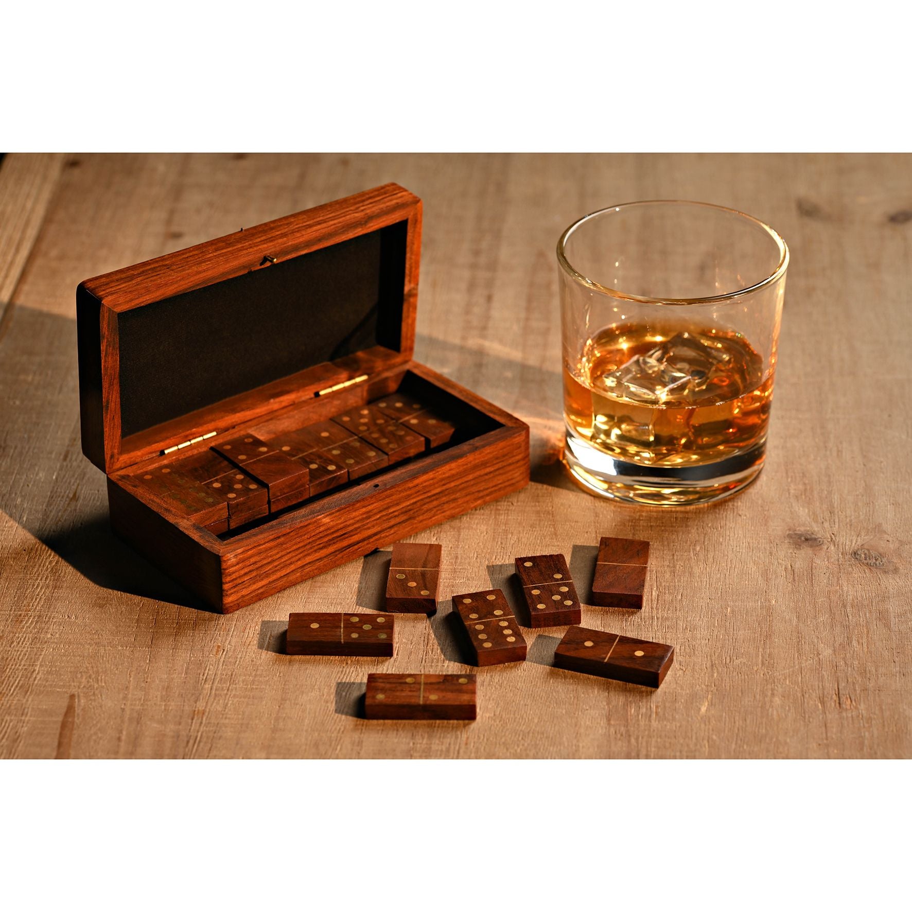 Harvey Makin Dominoes In Wooden Box