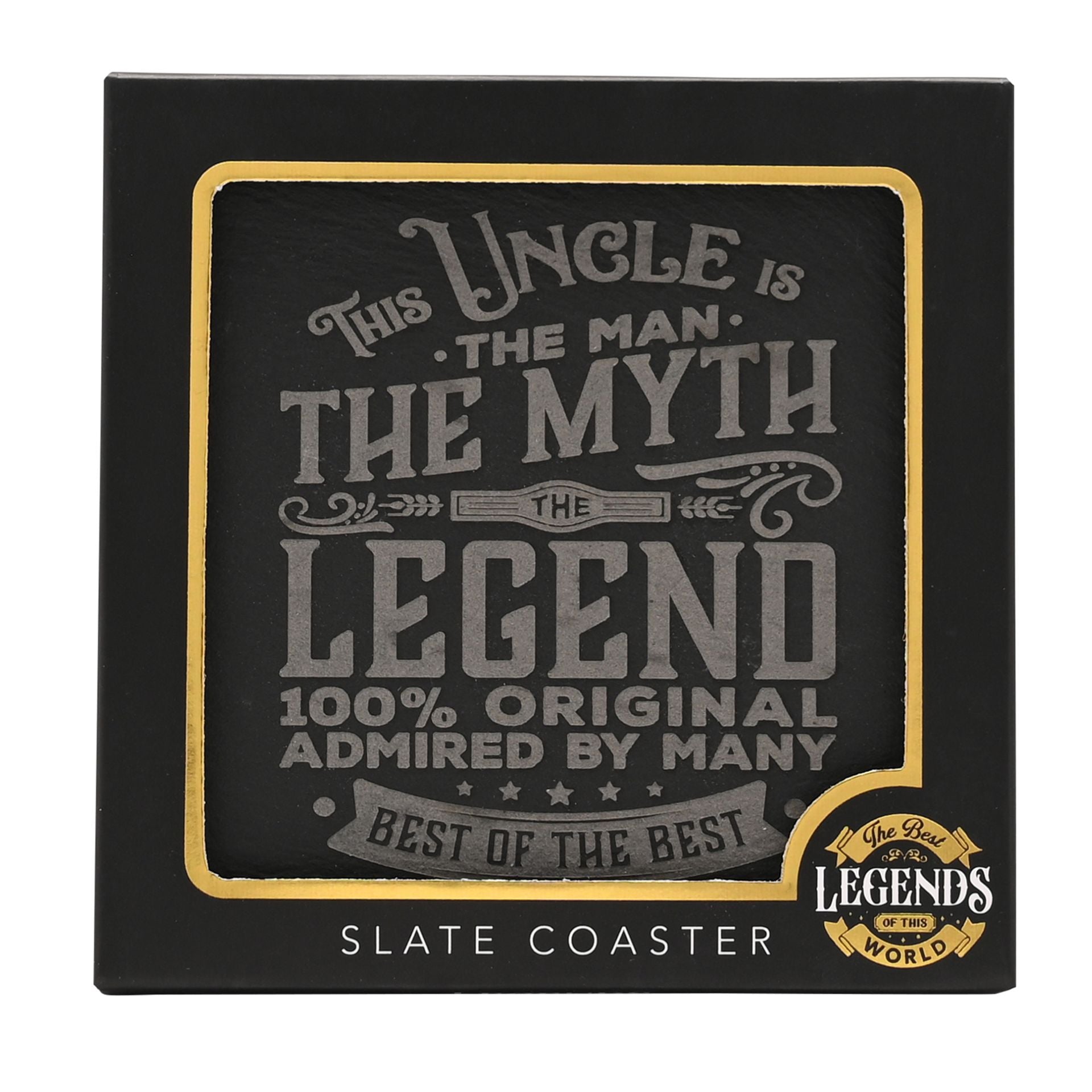 Harvey Makin Legend Slate Coaster - Uncle