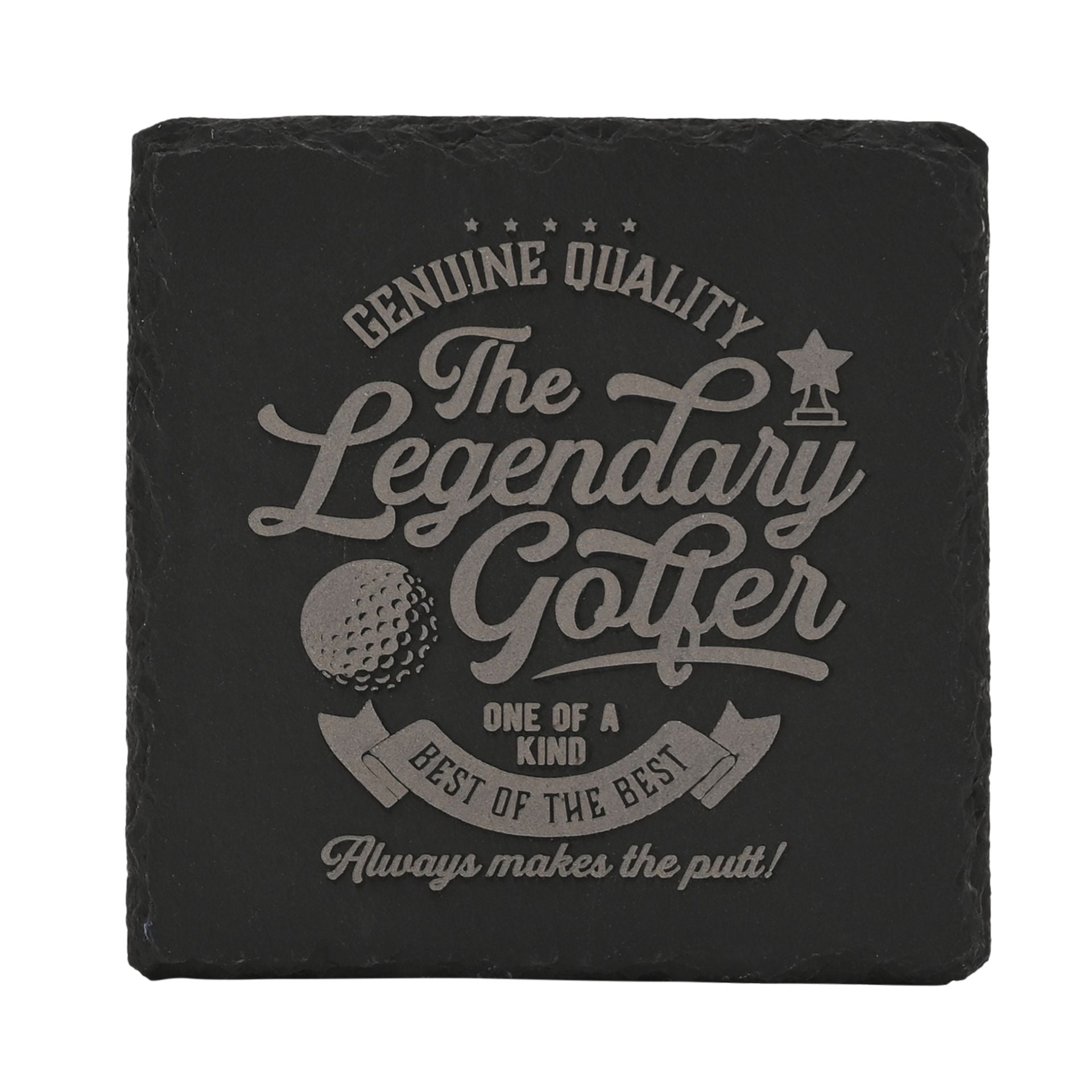 Harvey Makin Legend Slate Coaster - Golf
