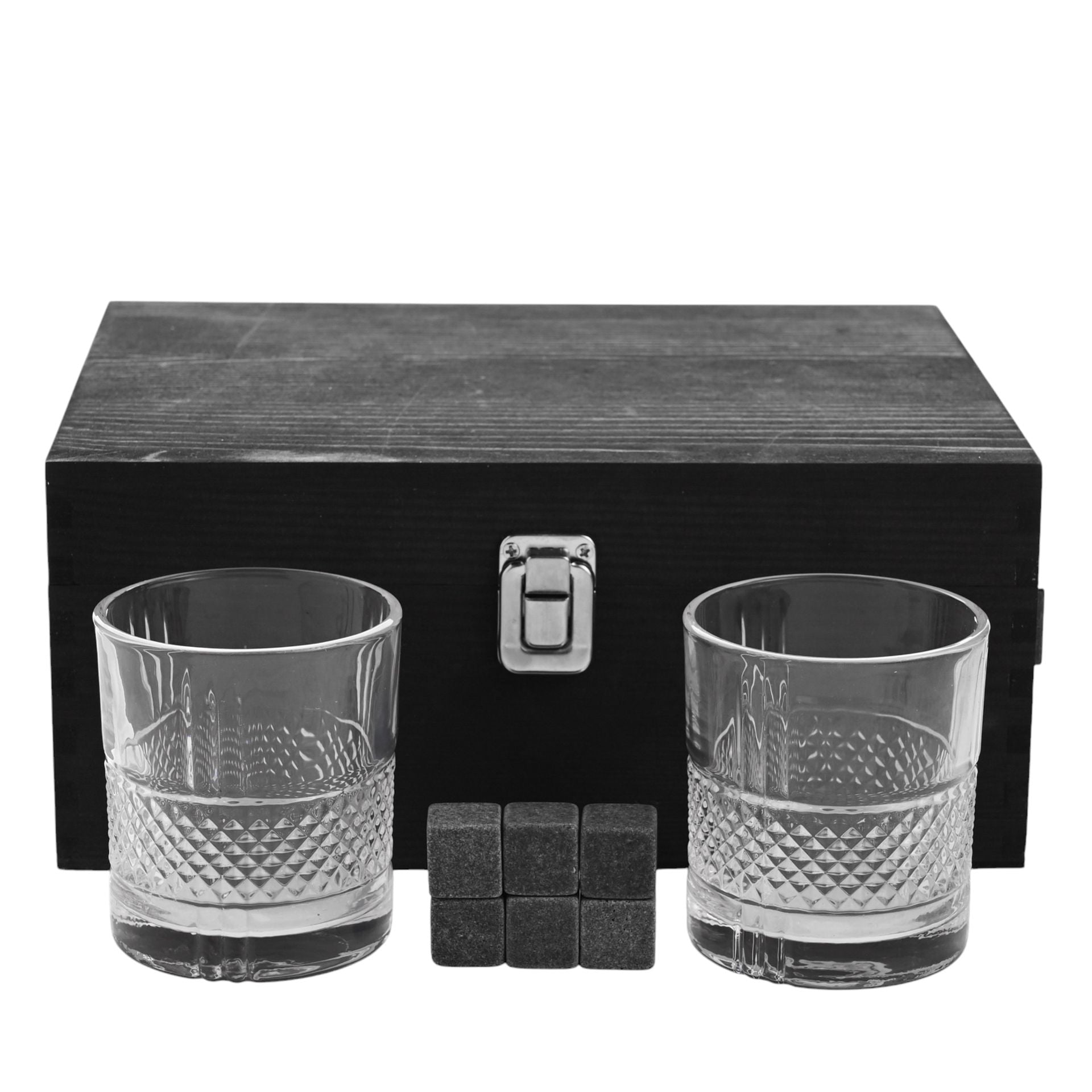 Harvey Makin Whisky Glasses & Stones Bottle Gift Box