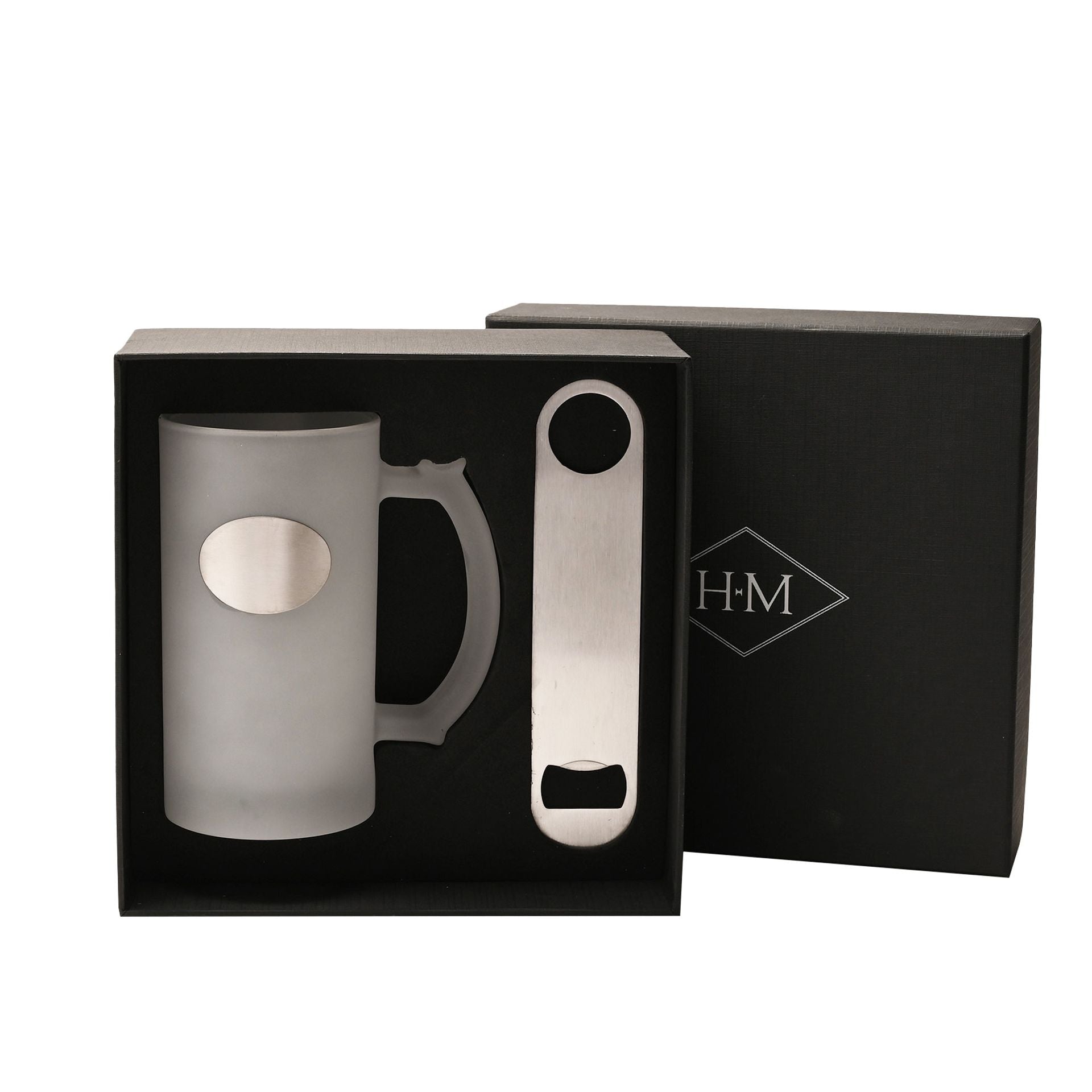Harvey Makin Engravable Tankard and Bottle Opener Set - Frosted