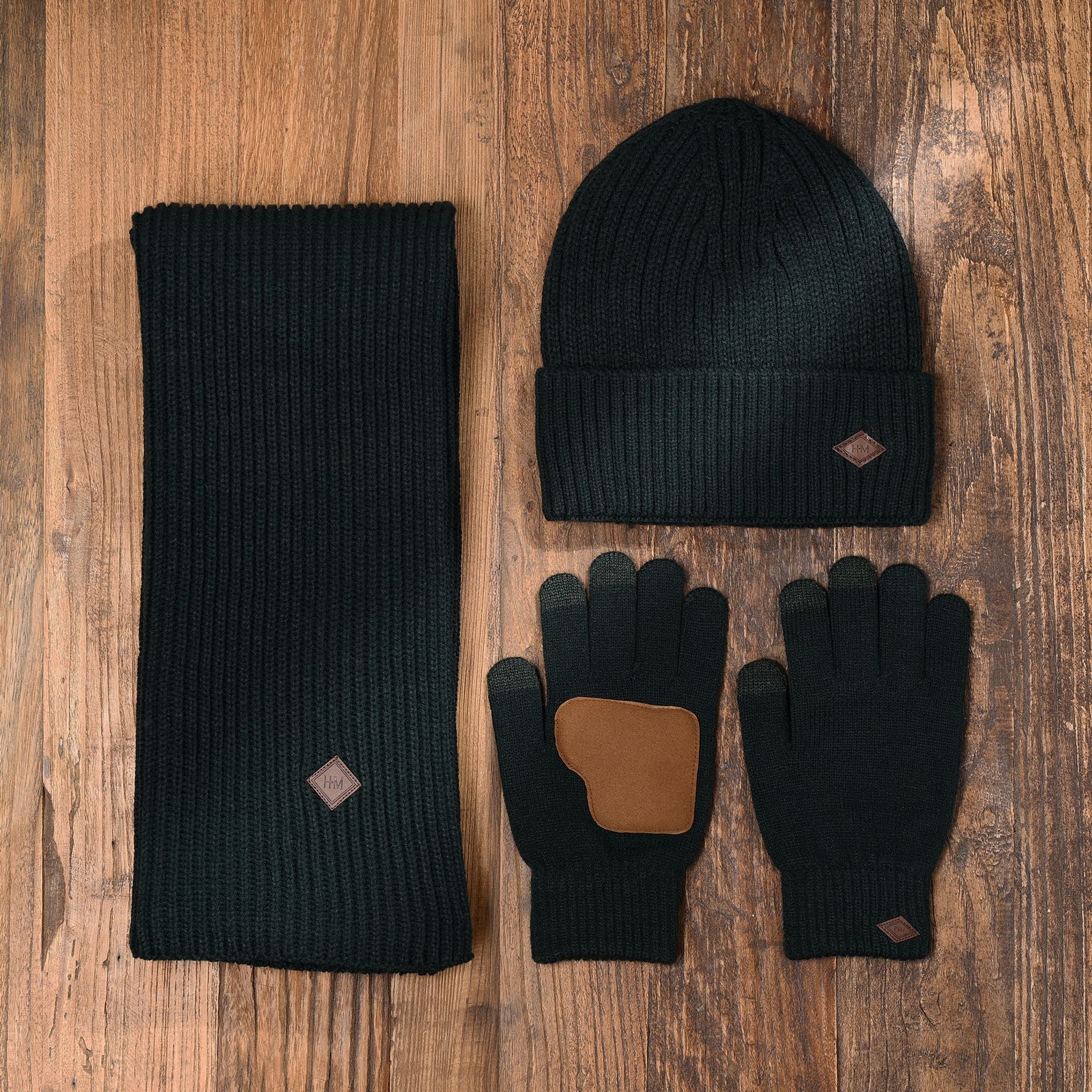 Harvey Makin Layers Hat, Gloves and Scarf Gift Set - Green