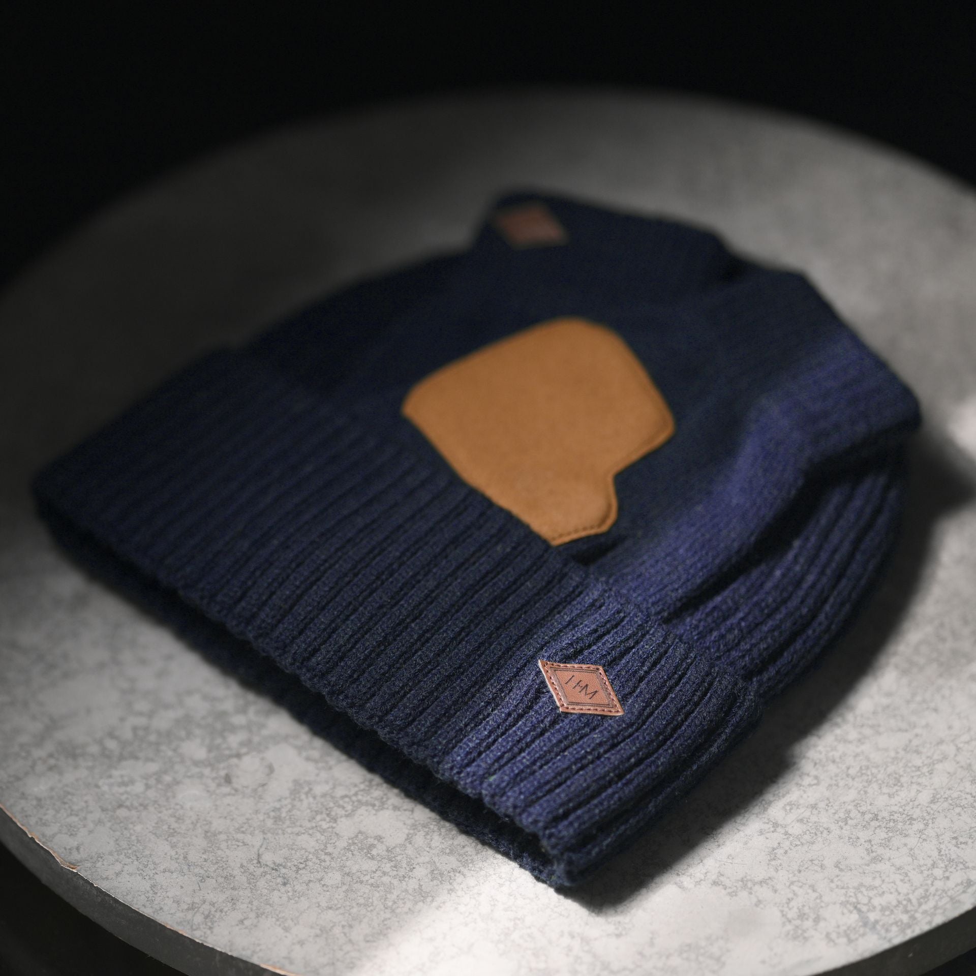 Harvey Makin Layers Hat and Gloves Gift Set - Navy Blue