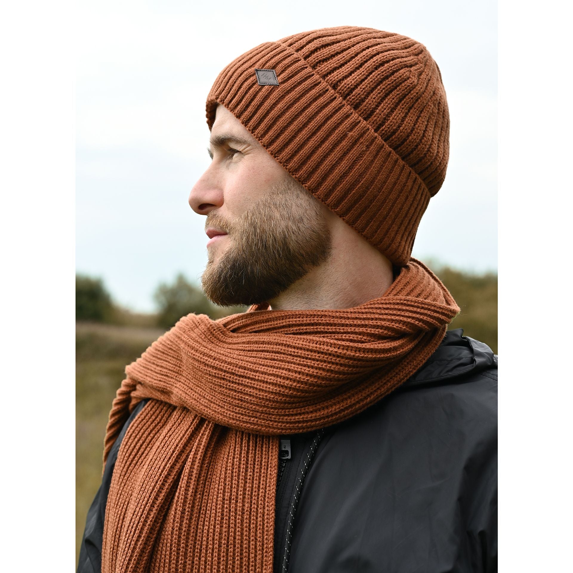Harvey Makin Layers Hat, Gloves and Scarf Gift Set - Orange