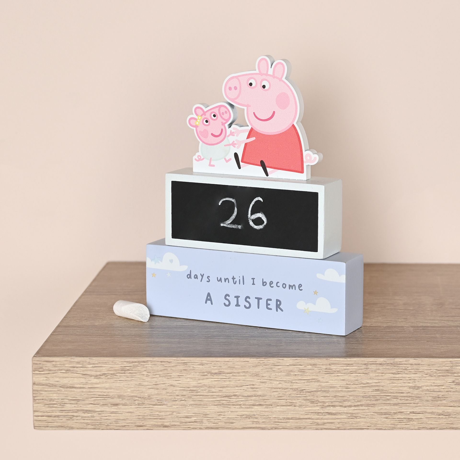 Peppa Pig Big Sister Countdown Plaque
