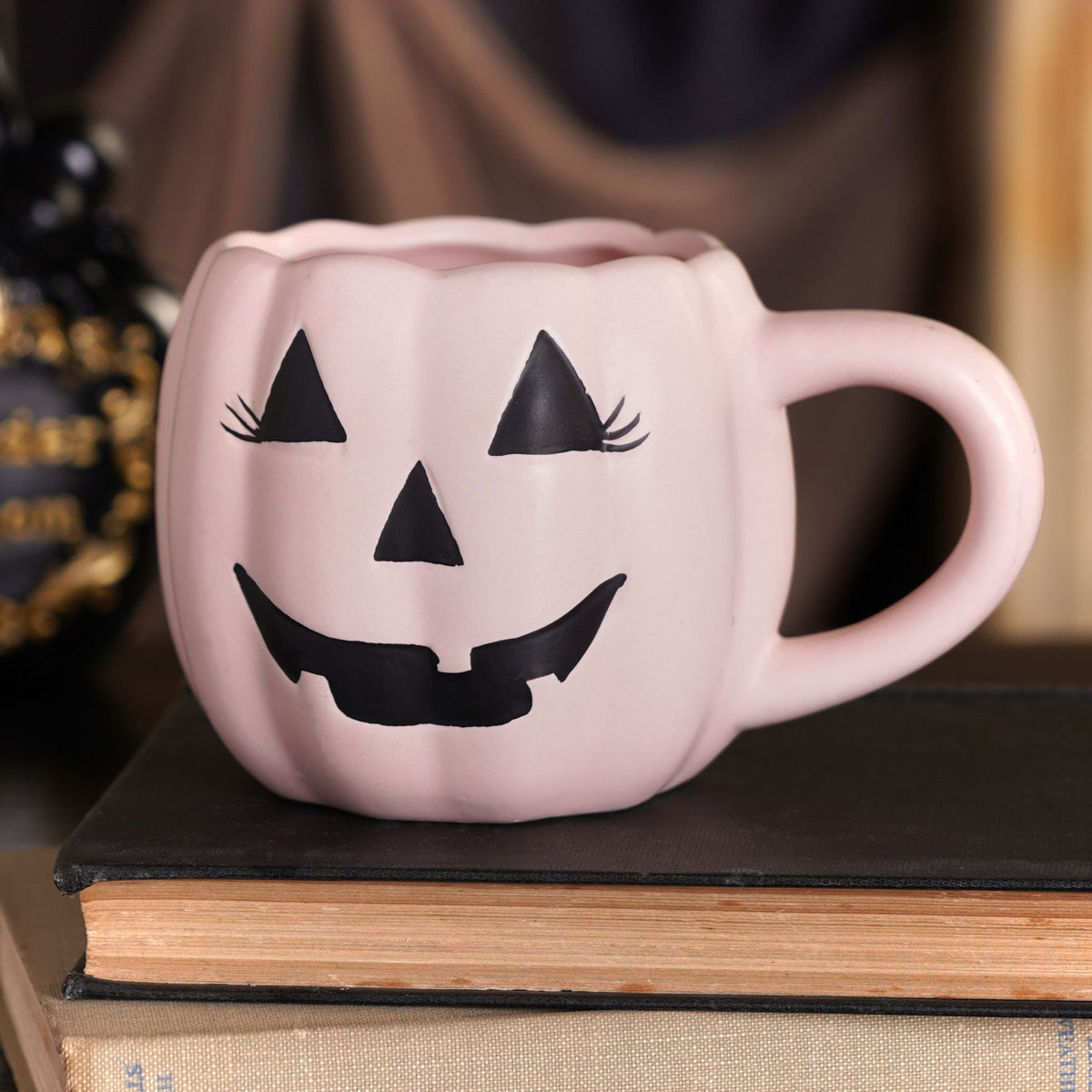 Pink Pumpkin Shaped Mug
