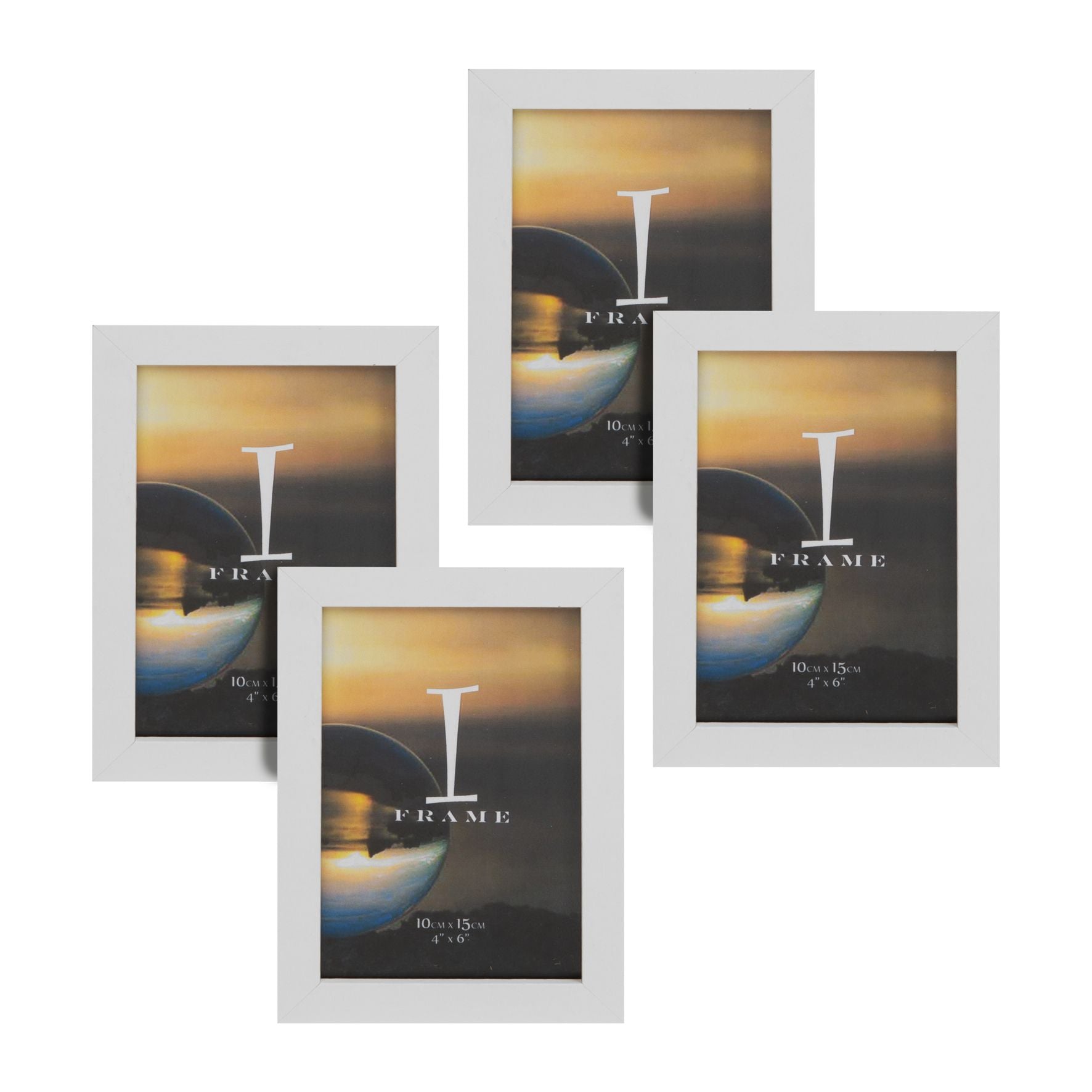 iFrame Set of 4 Photo Frames White 4" x 6"