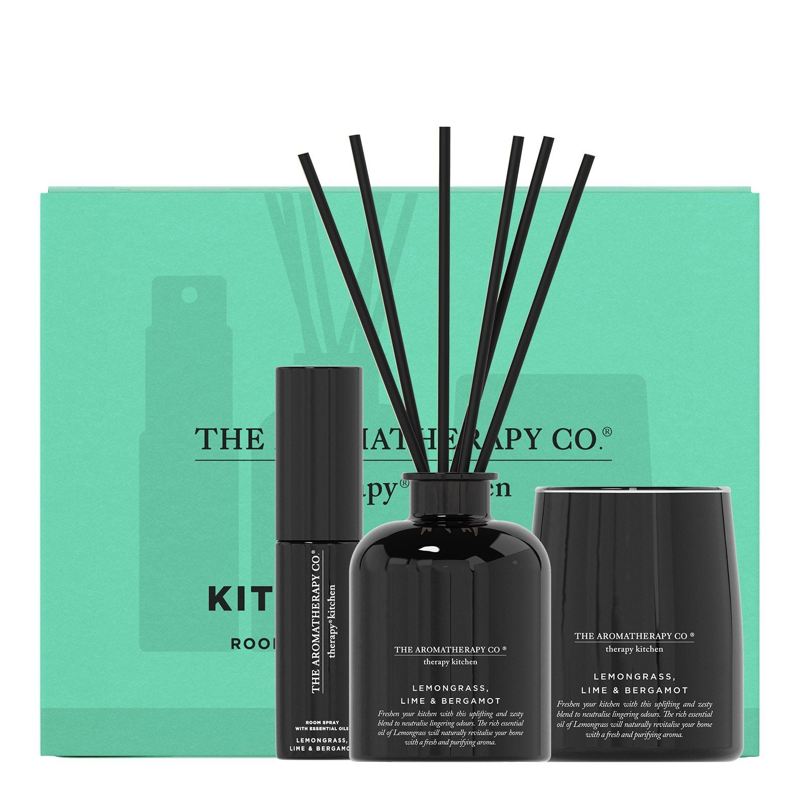 Therapy Home Fragrance Trio Set Lemongrass Lime & Bergamot